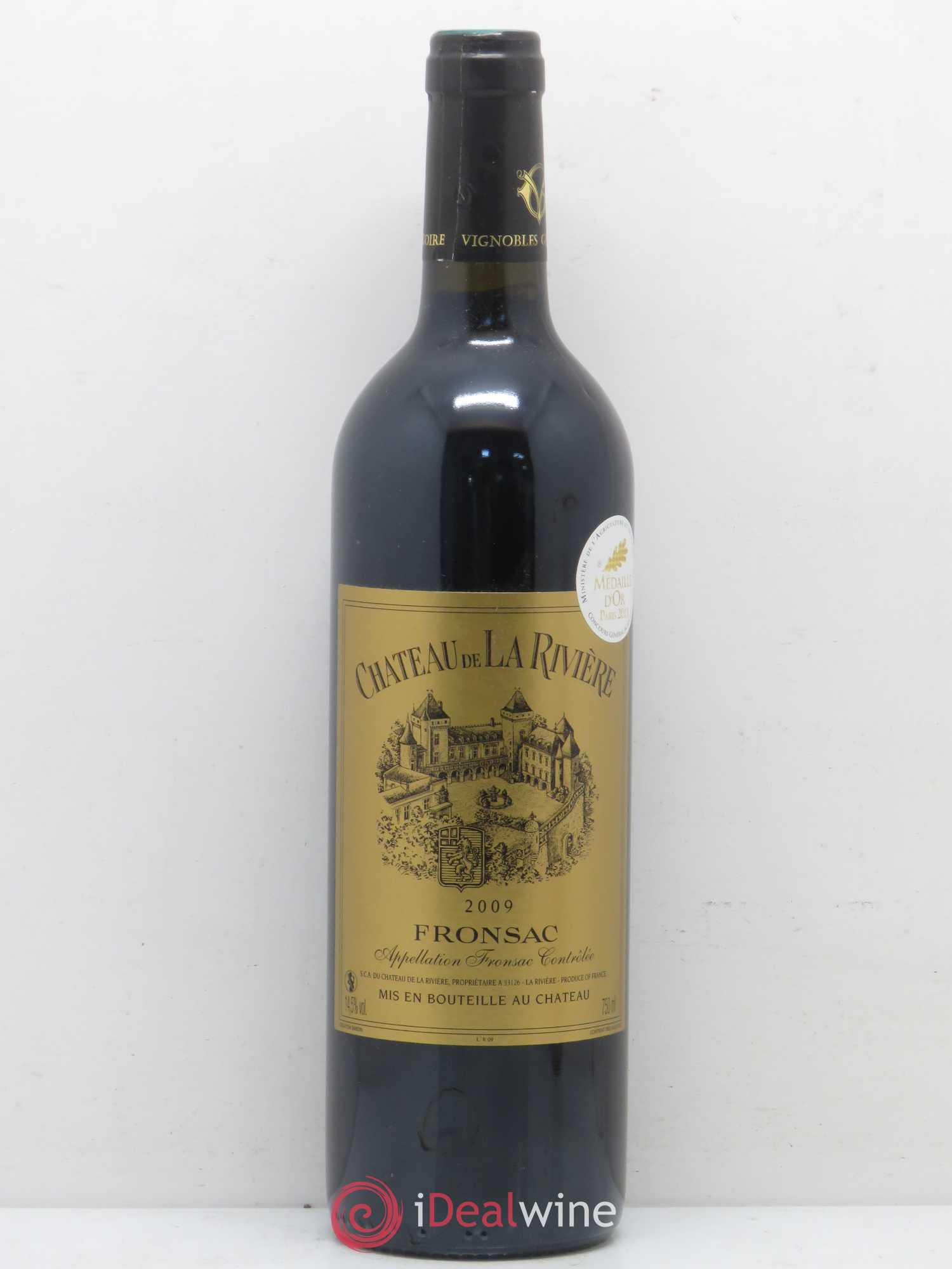 Château de La Rivière (sans prix de réserve) 2009 - Lot de 1 bouteille - 0