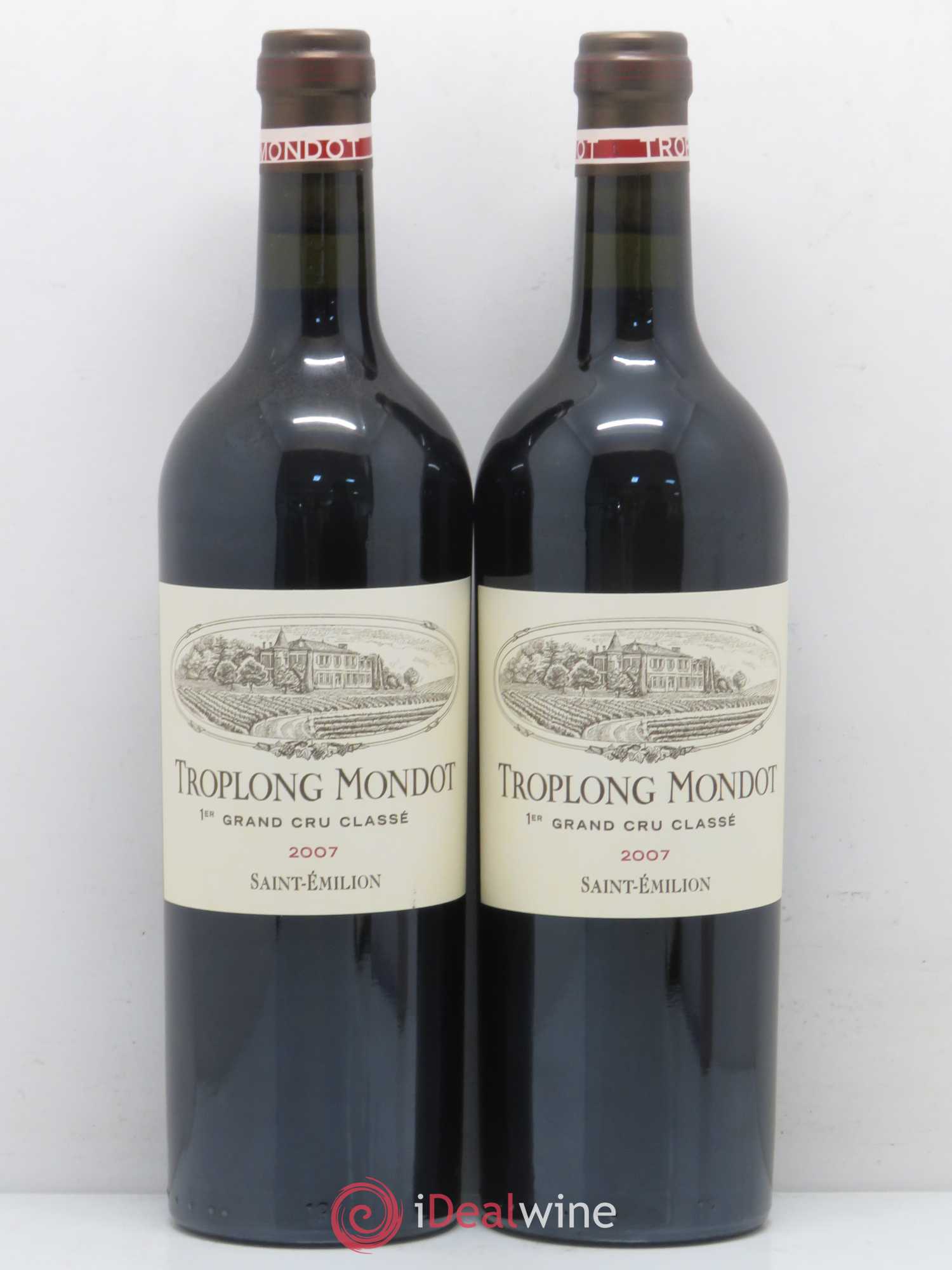 Château Troplong Mondot 1er Grand Cru Classé B (sans prix de réserve) 2007 - Lot de 2 bouteilles - 0