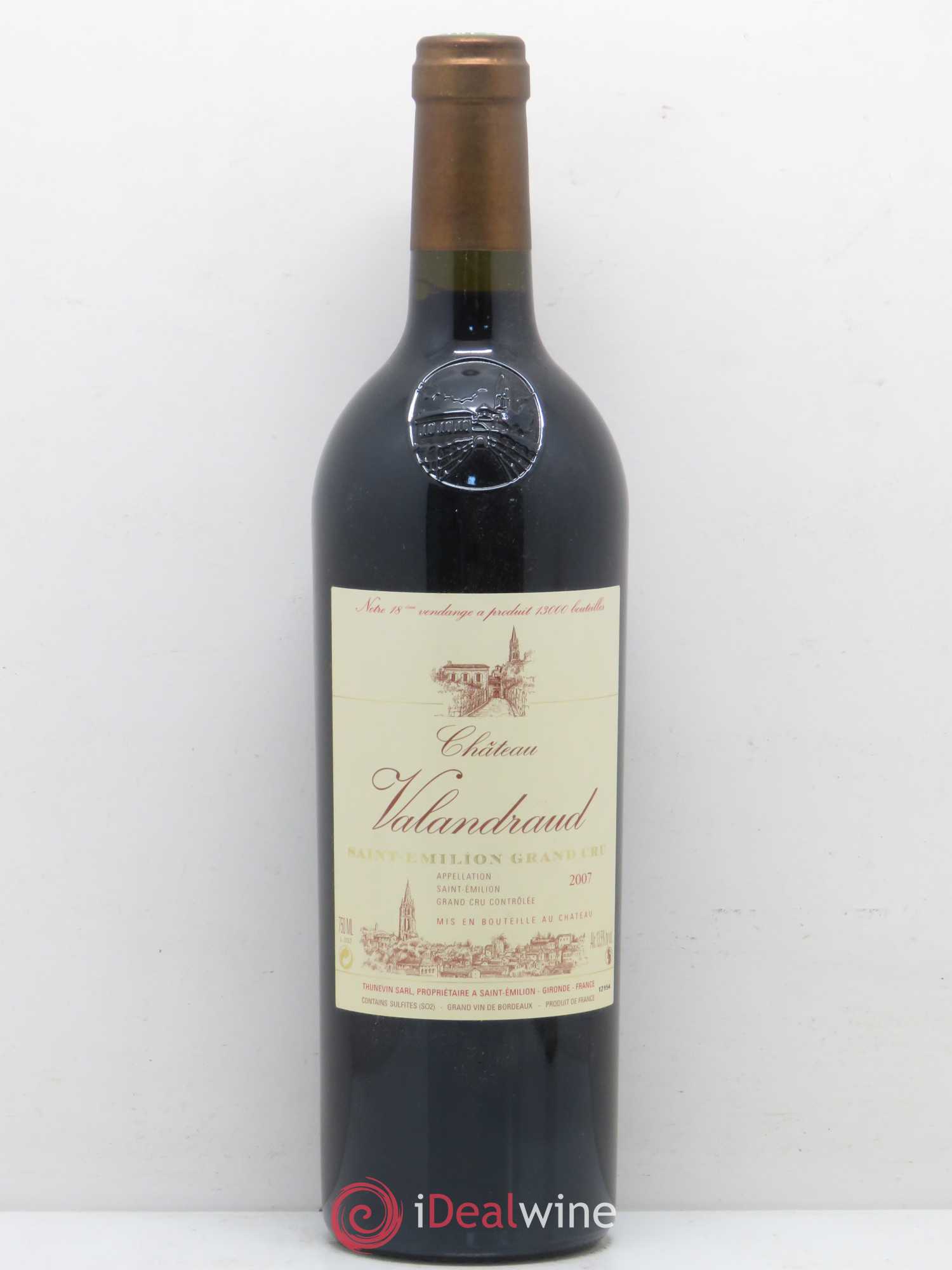 Château de Valandraud (sans prix de réserve) 2007 - Lot de 1 bouteille - 0