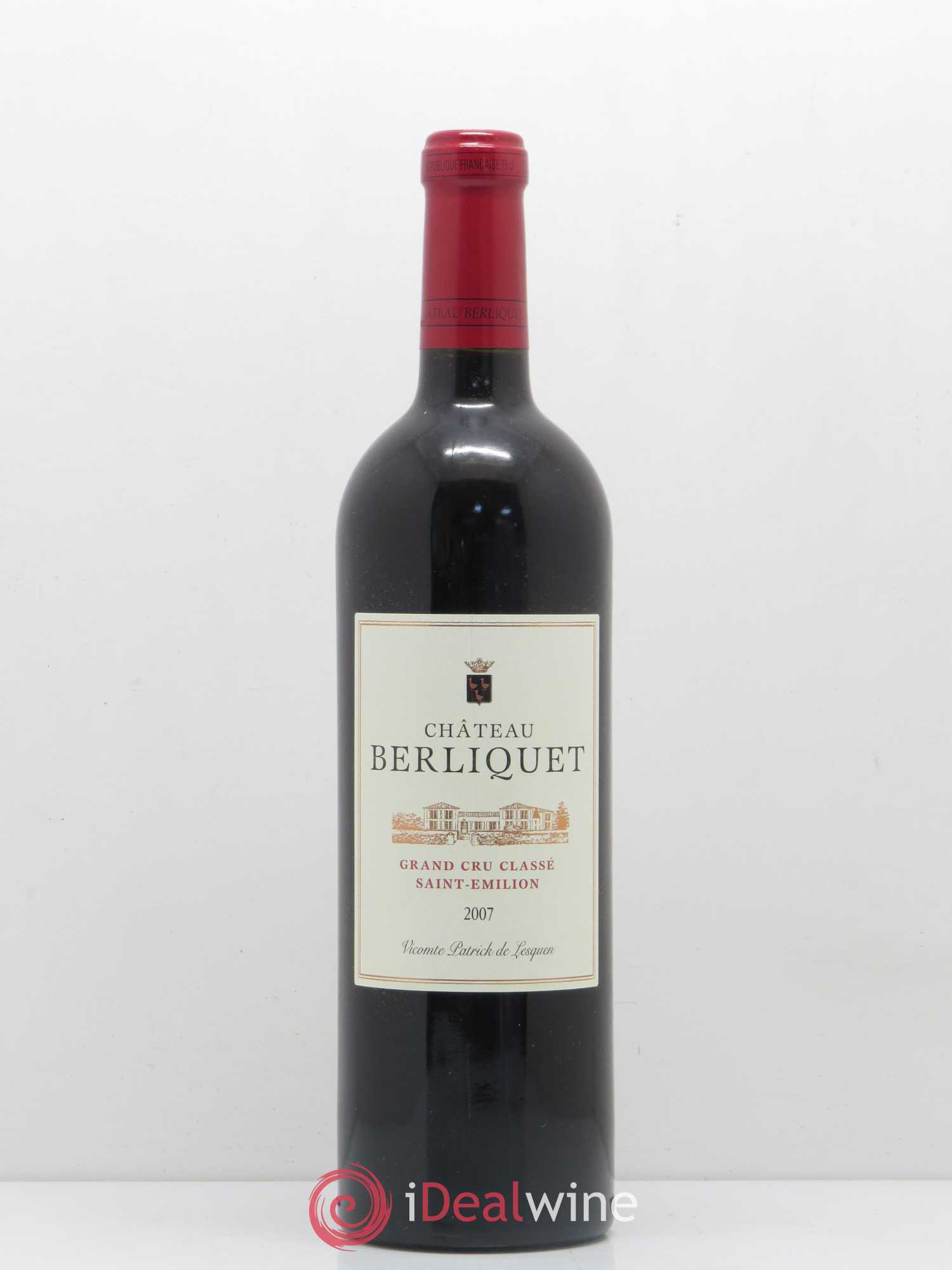 Château Berliquet Grand Cru Classé 2007 - Lot de 1 bouteille - 0