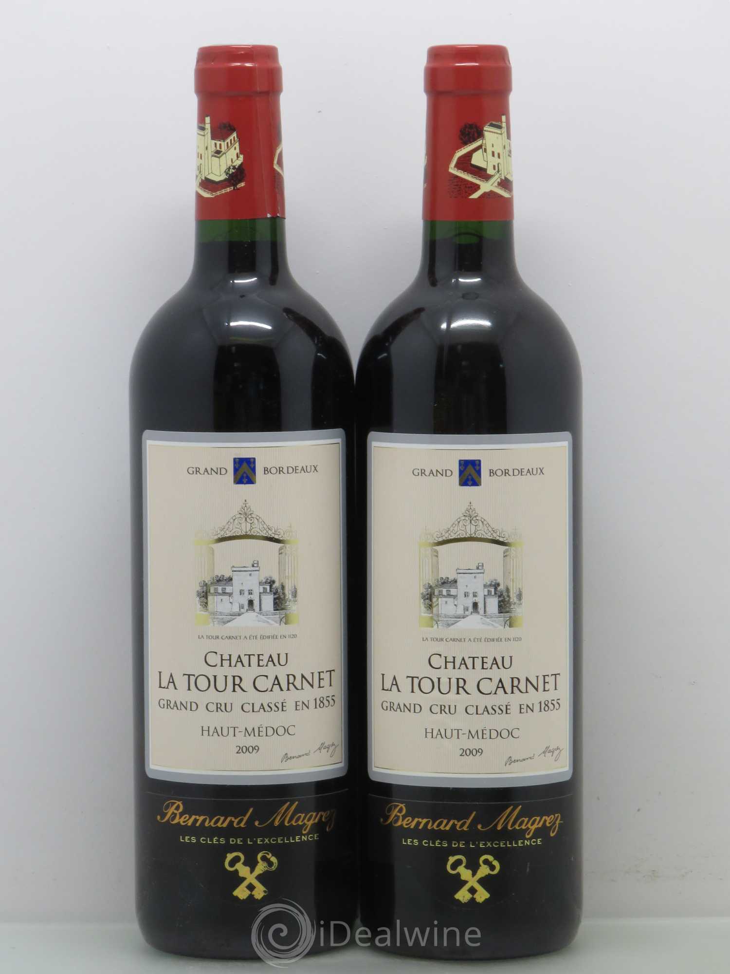 Château la Tour Carnet 4ème Grand Cru Classé 2009 - Lot de 2 bouteilles - 0