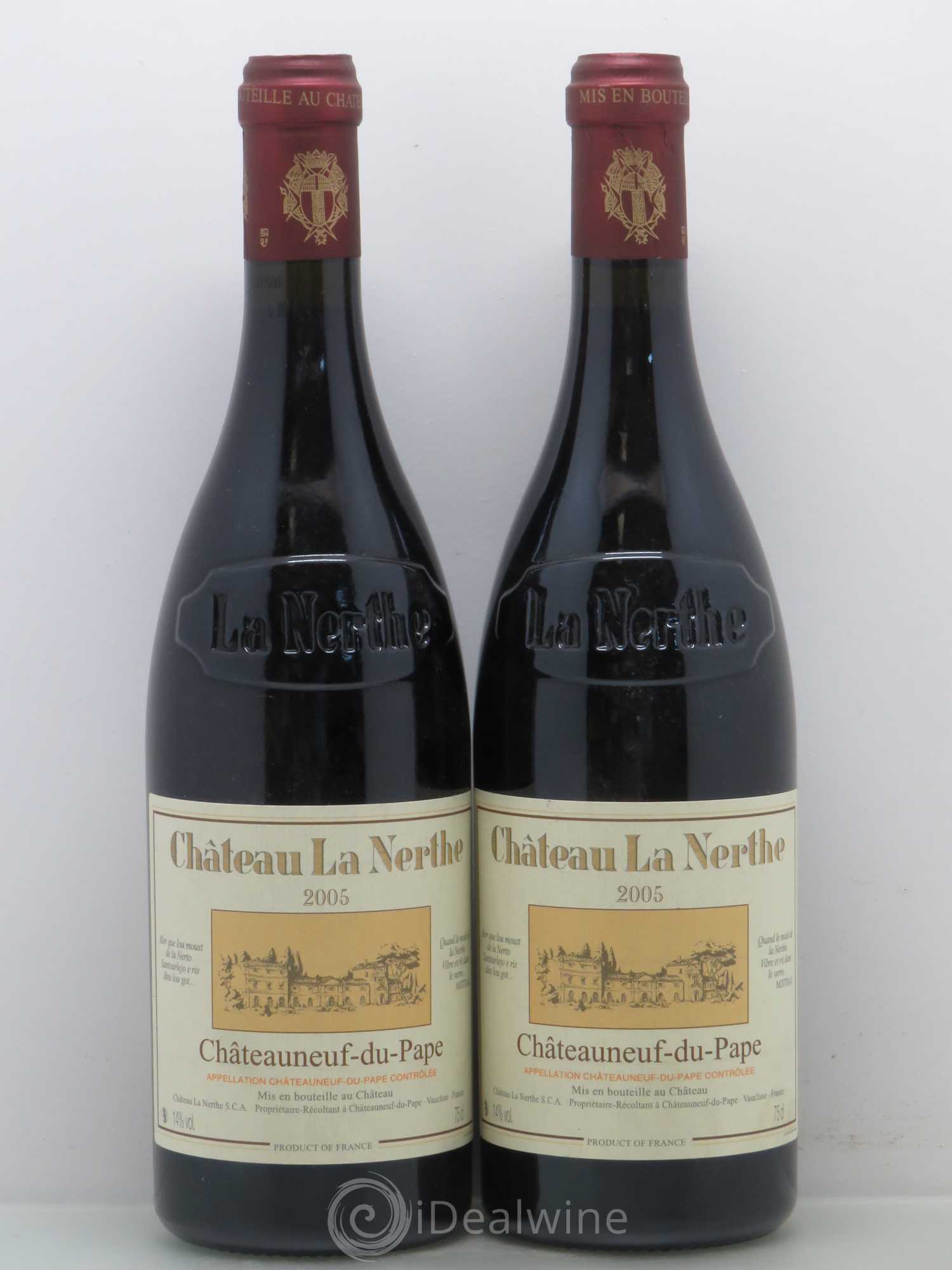 Châteauneuf-du-Pape Château la Nerthe Famille Richard 2005 - Lot de 2 bouteilles - 0