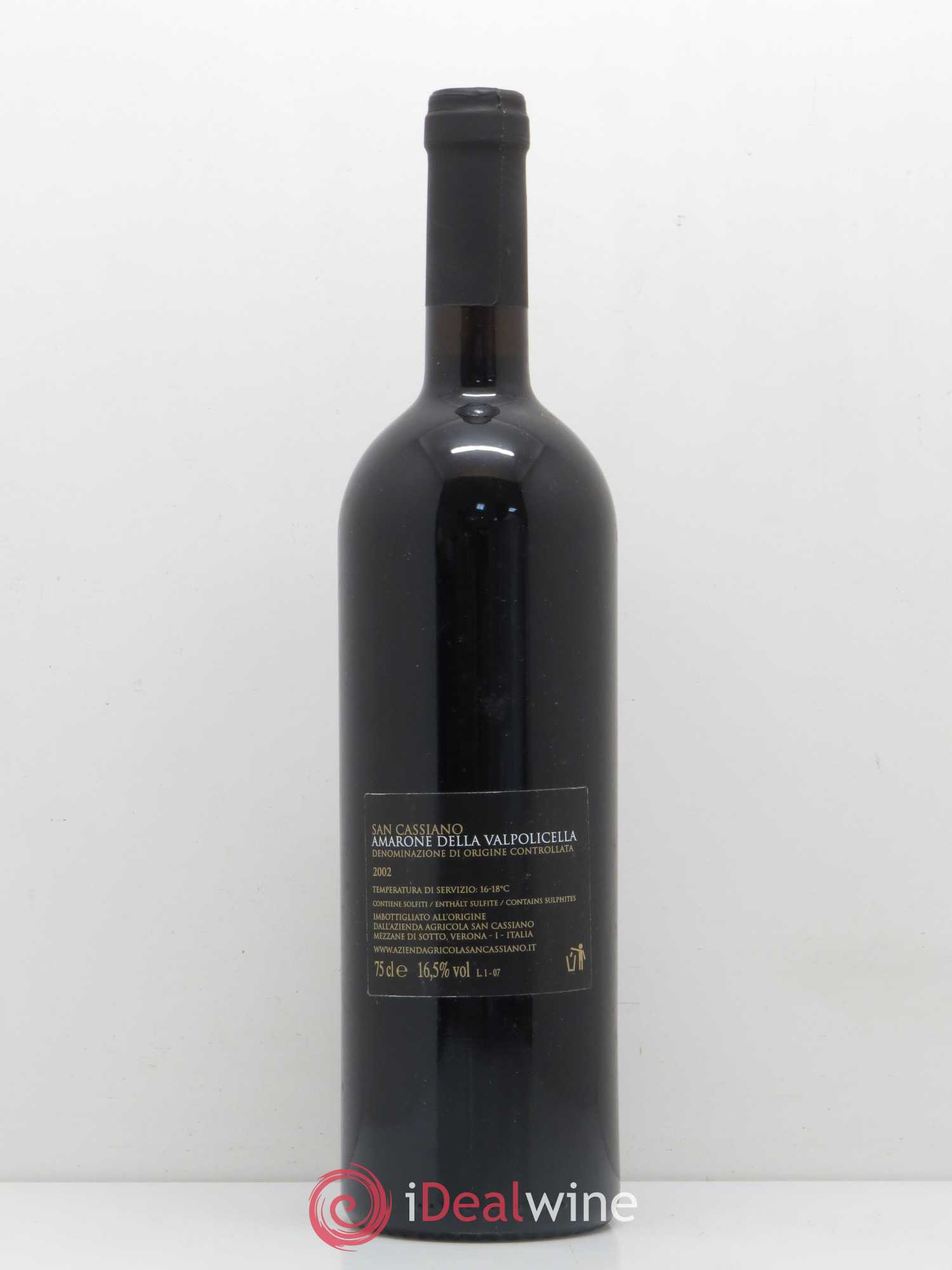 Amarone della Valpolicella DOC San Cassiano (sans prix de réserve) 2002 - Posten von 1 Flasche - 1