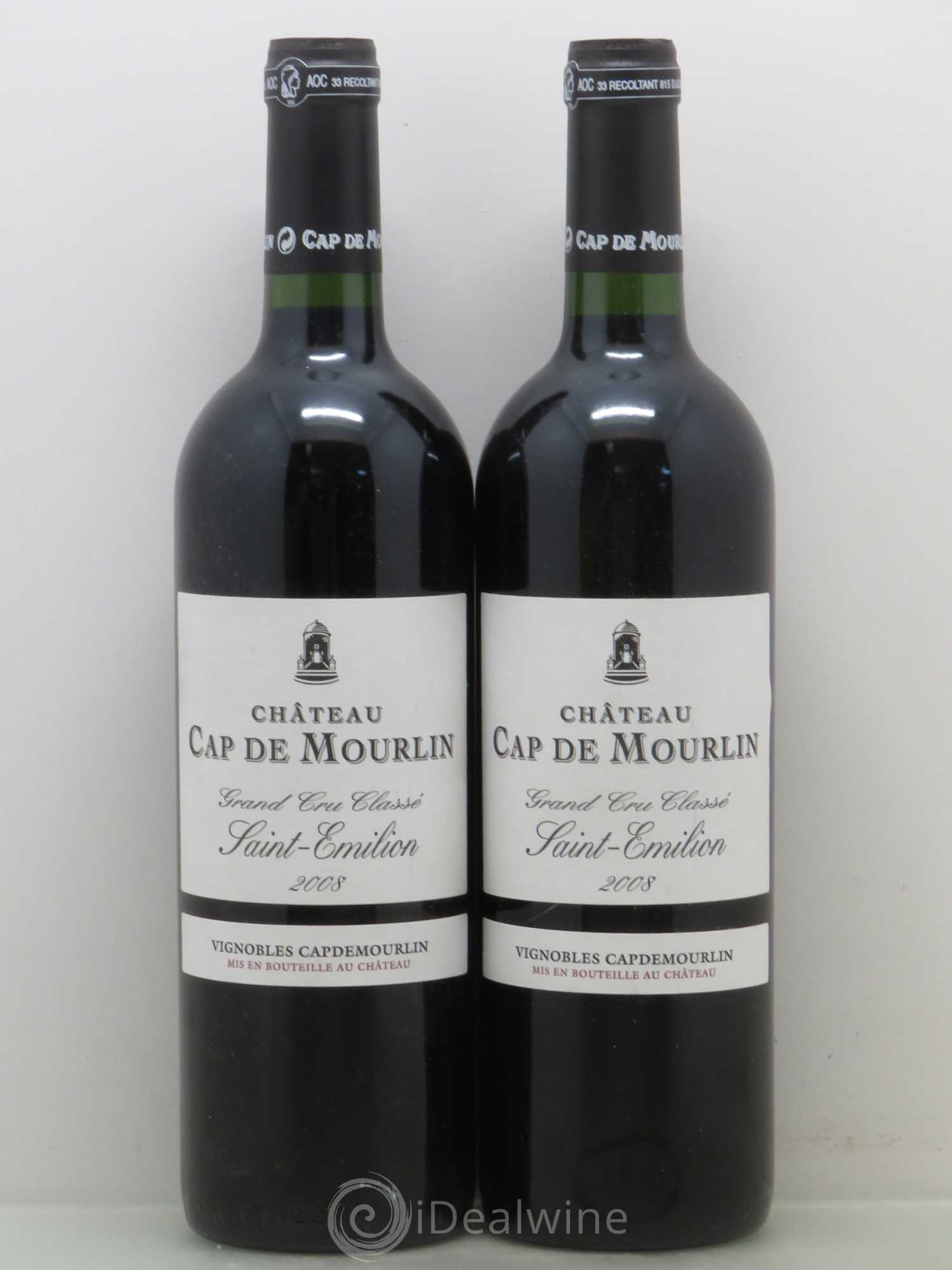 Château Cap de Mourlin Grand Cru Classé 2008 - Lot de 2 bouteilles - 0