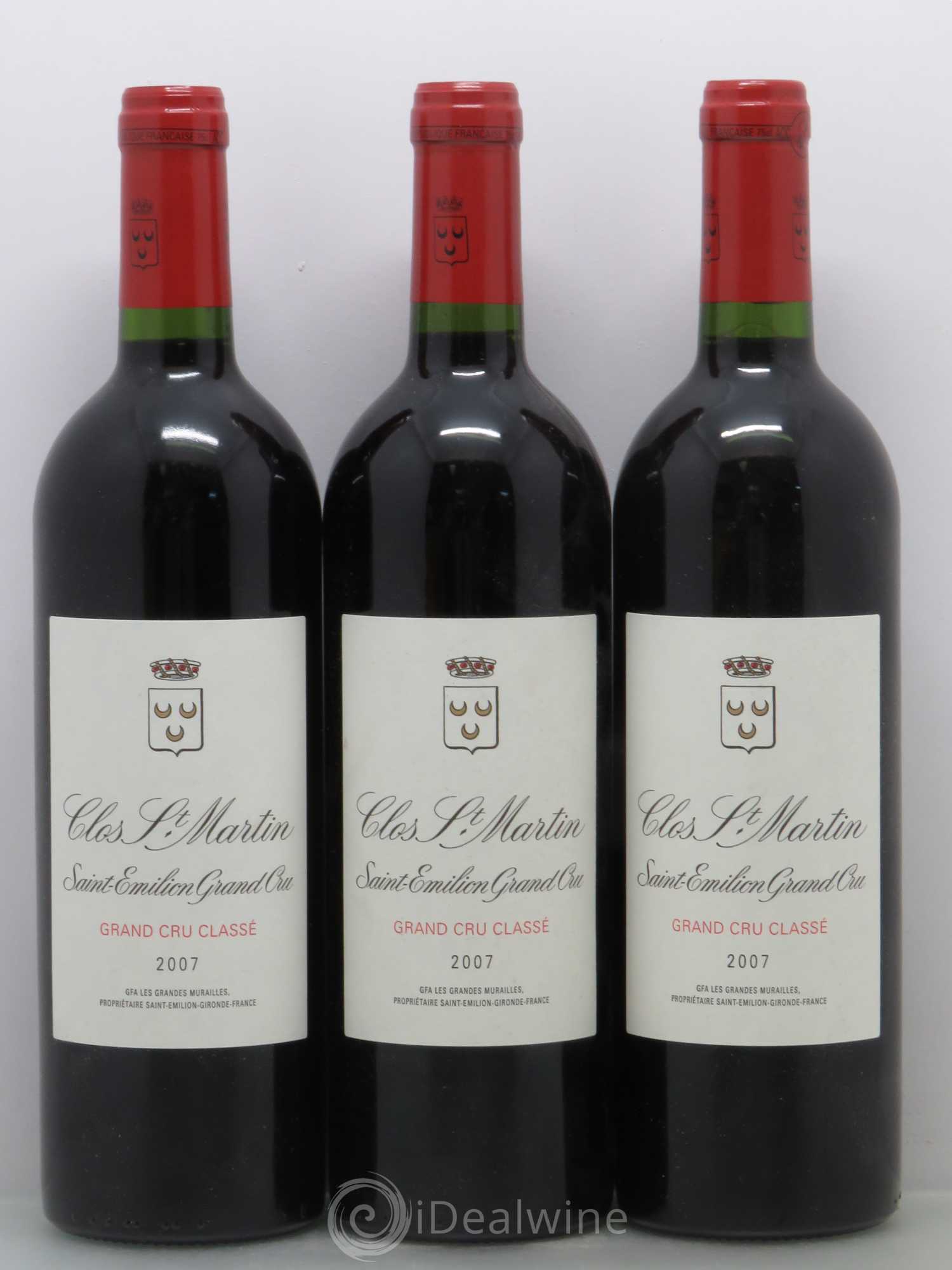 Clos Saint Martin Grand Cru Classé 2007 - Lot de 5 bouteilles - 1