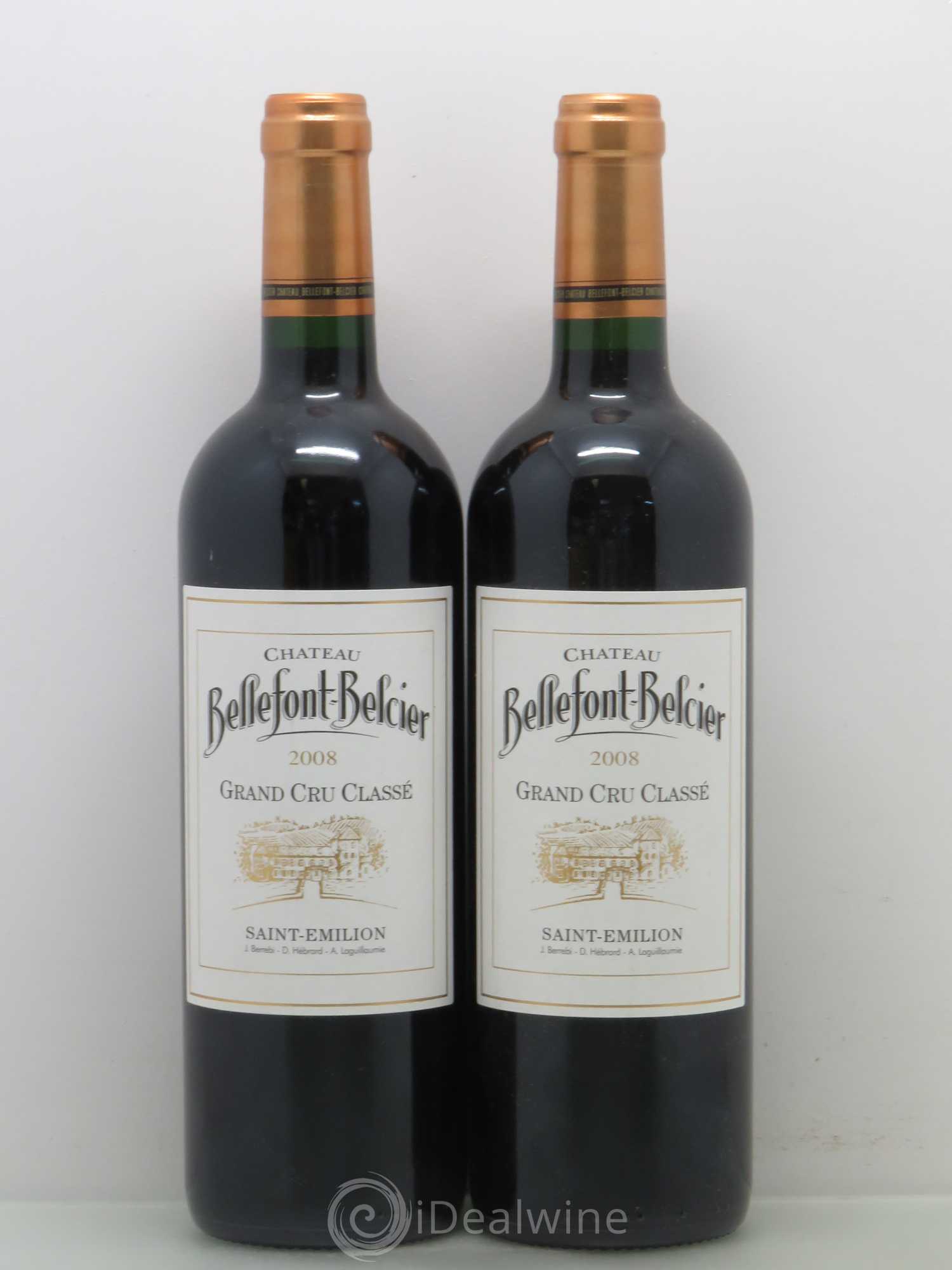Château Bellefont-Belcier Grand Cru Classé 2008 - Lot de 2 bouteilles - 0