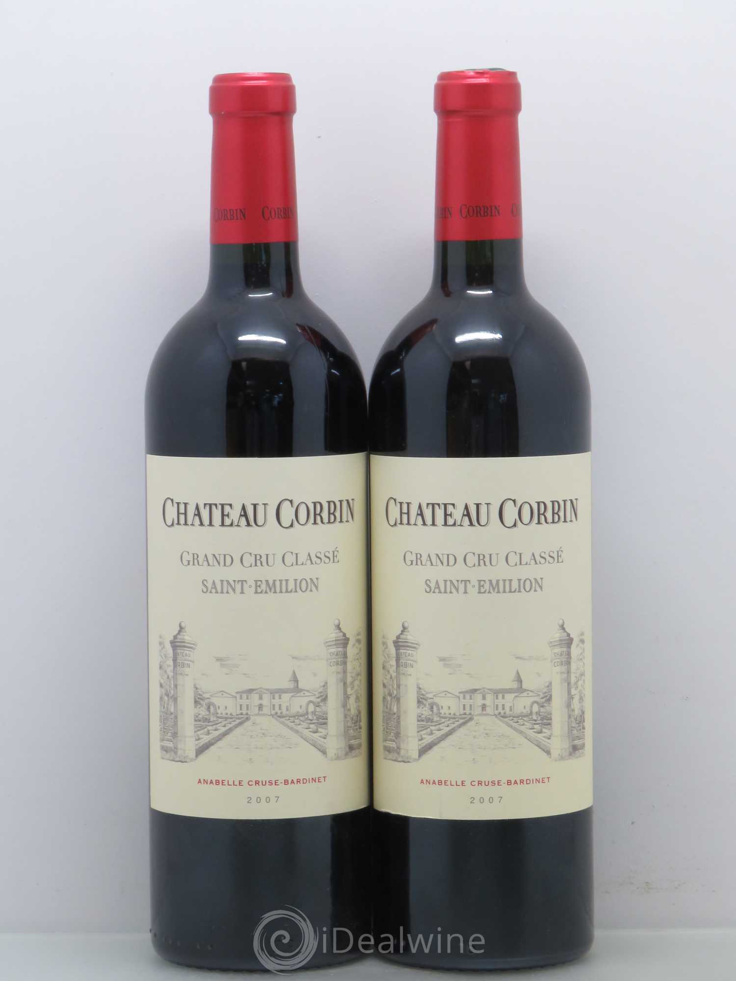 Château Corbin Grand Cru Classé 2007 - Lot de 2 bouteilles - 0