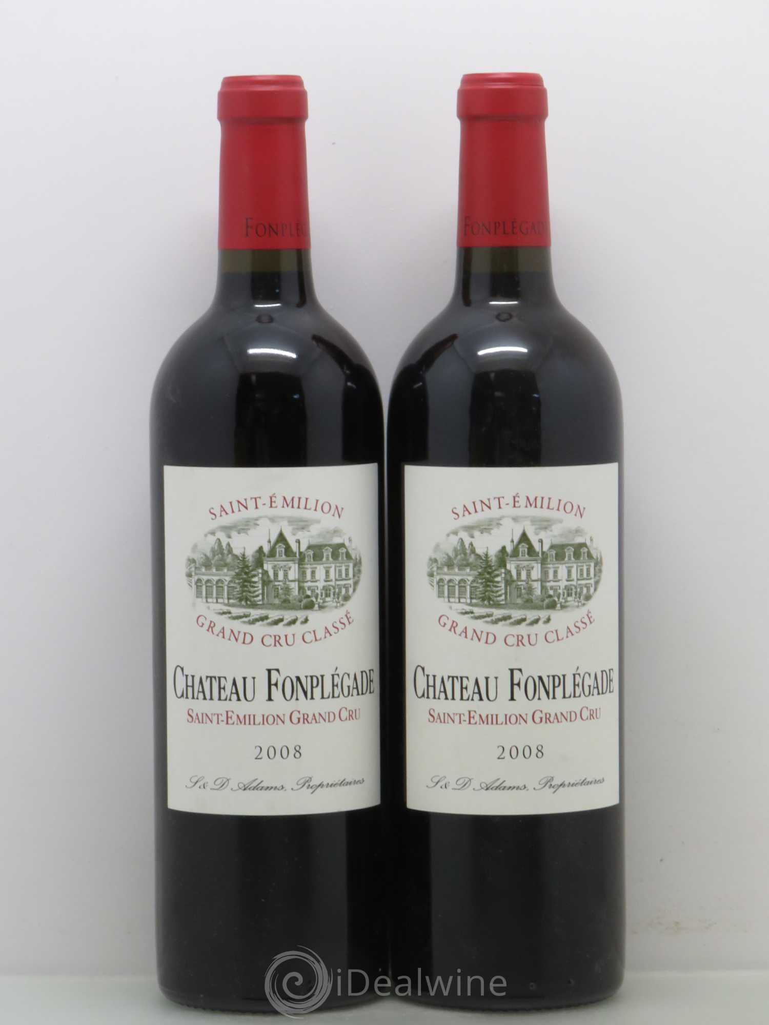 Château Fonplegade Grand Cru Classé 2008 - Lot de 2 bouteilles - 0