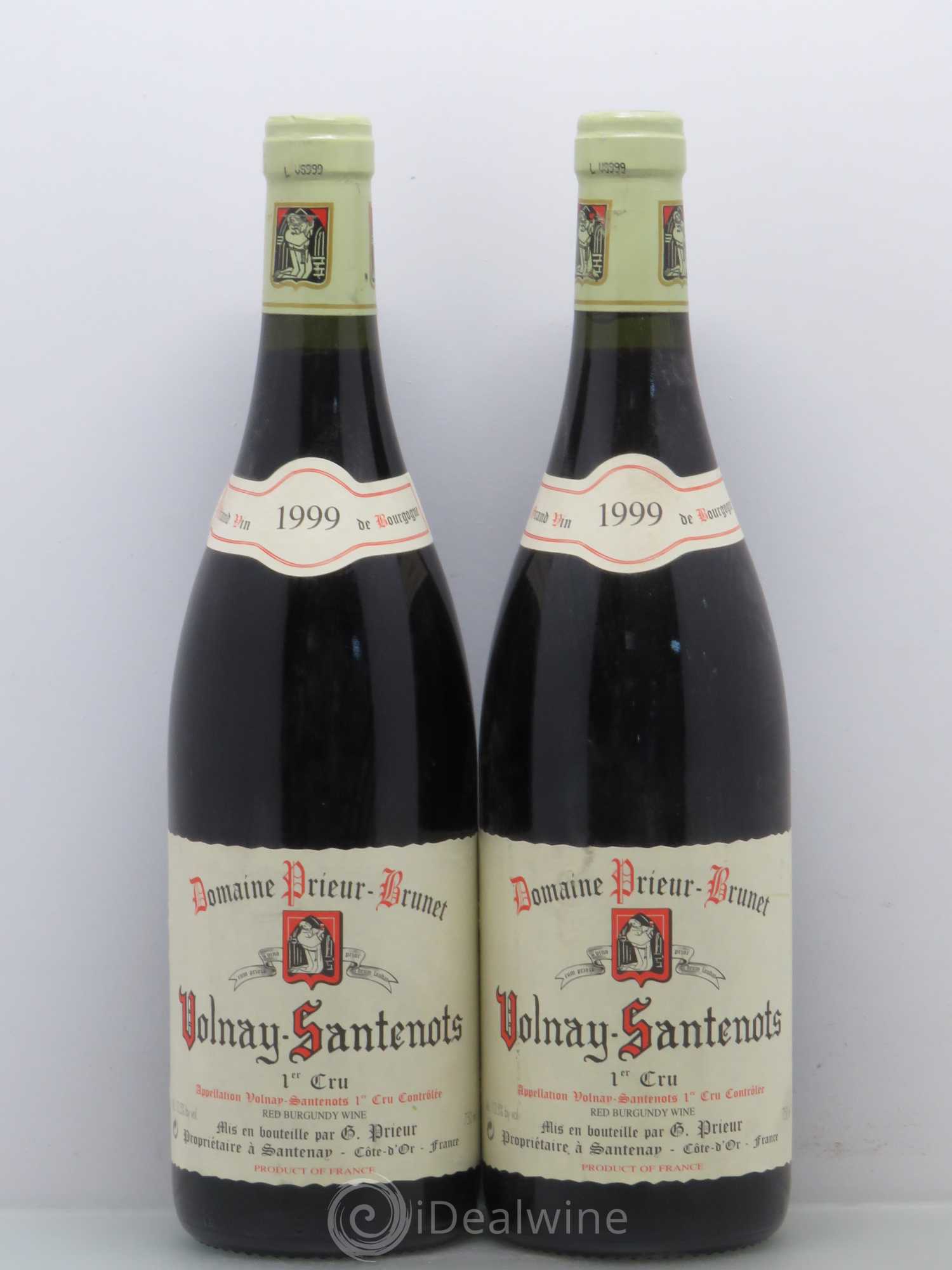 Volnay 1er Cru Santenots - Domaine Prieure Brunet 1999 - Posten von 2 Flaschen - 0