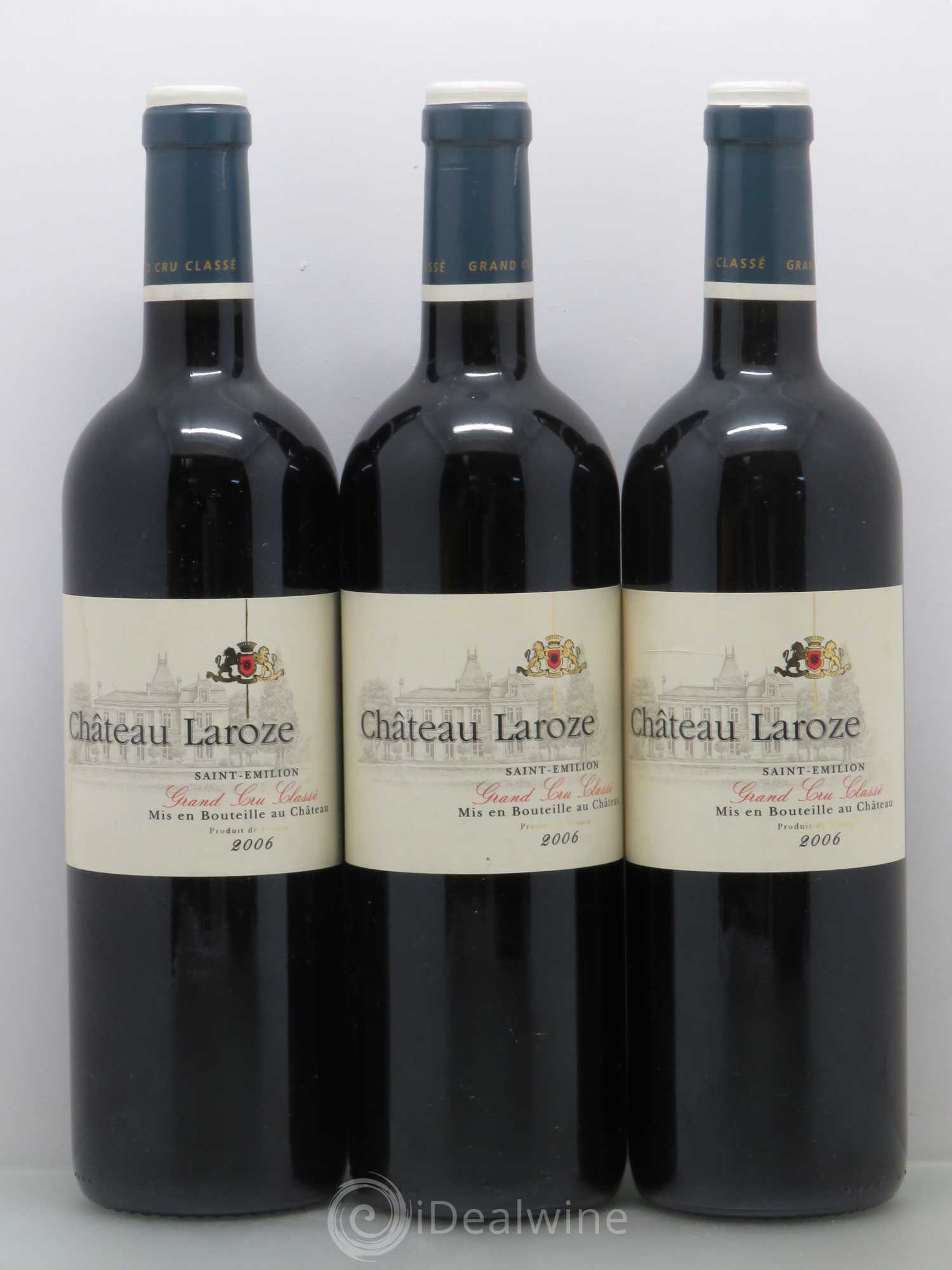 Château Laroze Grand Cru Classé 2006 - Lot de 3 bouteilles - 0