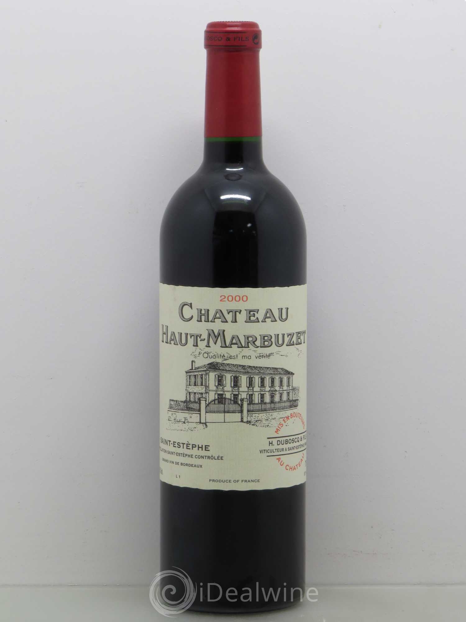 Château Haut Marbuzet 2000 - Lot de 1 bouteille - 0