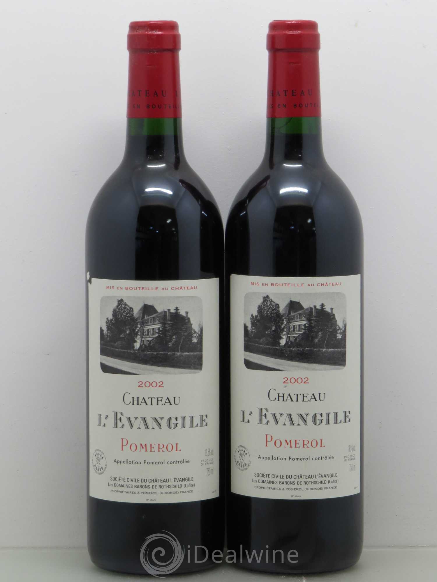 Château l' Évangile 2002 - Lot de 2 bouteilles - 0