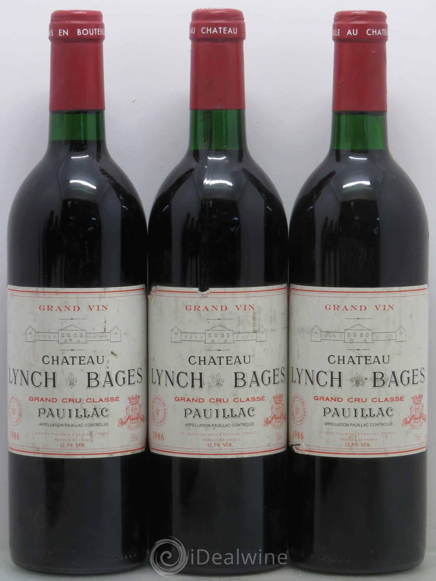 Château Lynch Bages 5ème Grand Cru Classé 1986 - Lot de 6 bouteilles - 1
