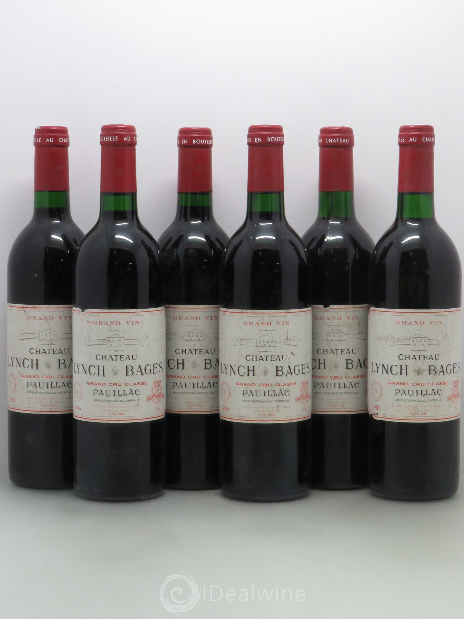 Château Lynch Bages 5ème Grand Cru Classé 1986 - Lot de 6 bouteilles - 0