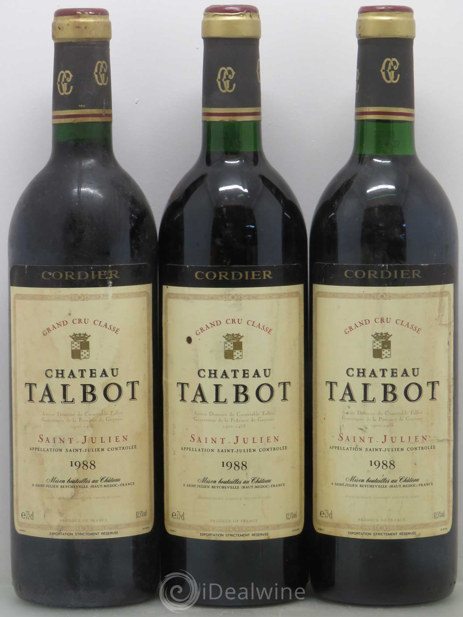 Château Talbot 4ème Grand Cru Classé 1988 - Lot de 6 bouteilles - 2