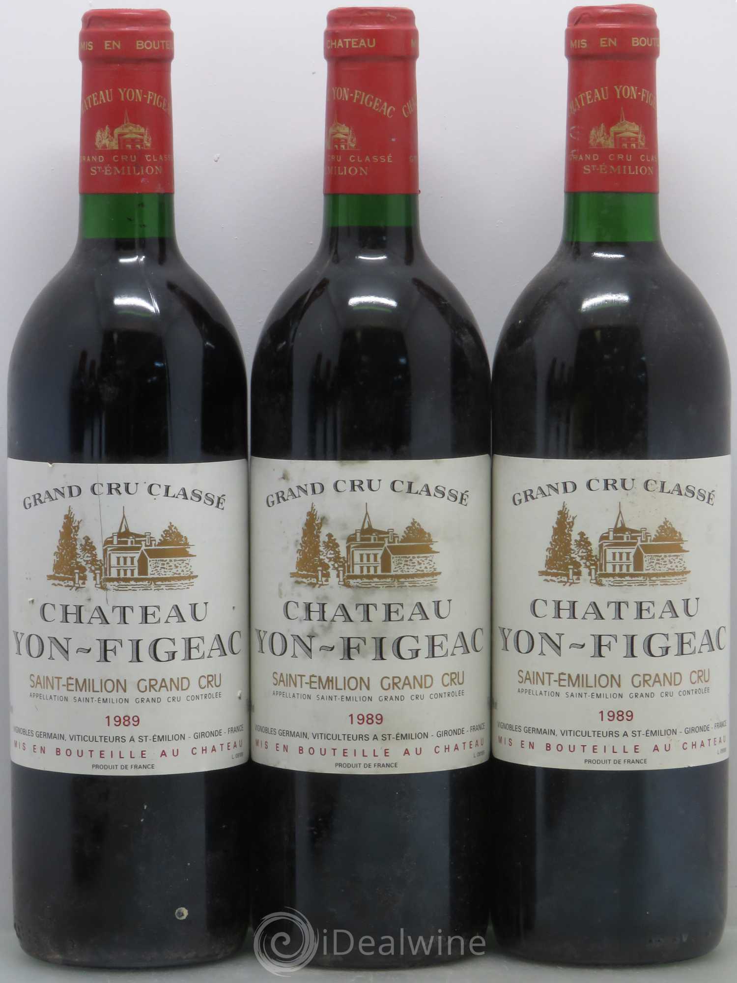 Château Yon Figeac Grand Cru Classé 1989 - Lot de 6 bouteilles - 1