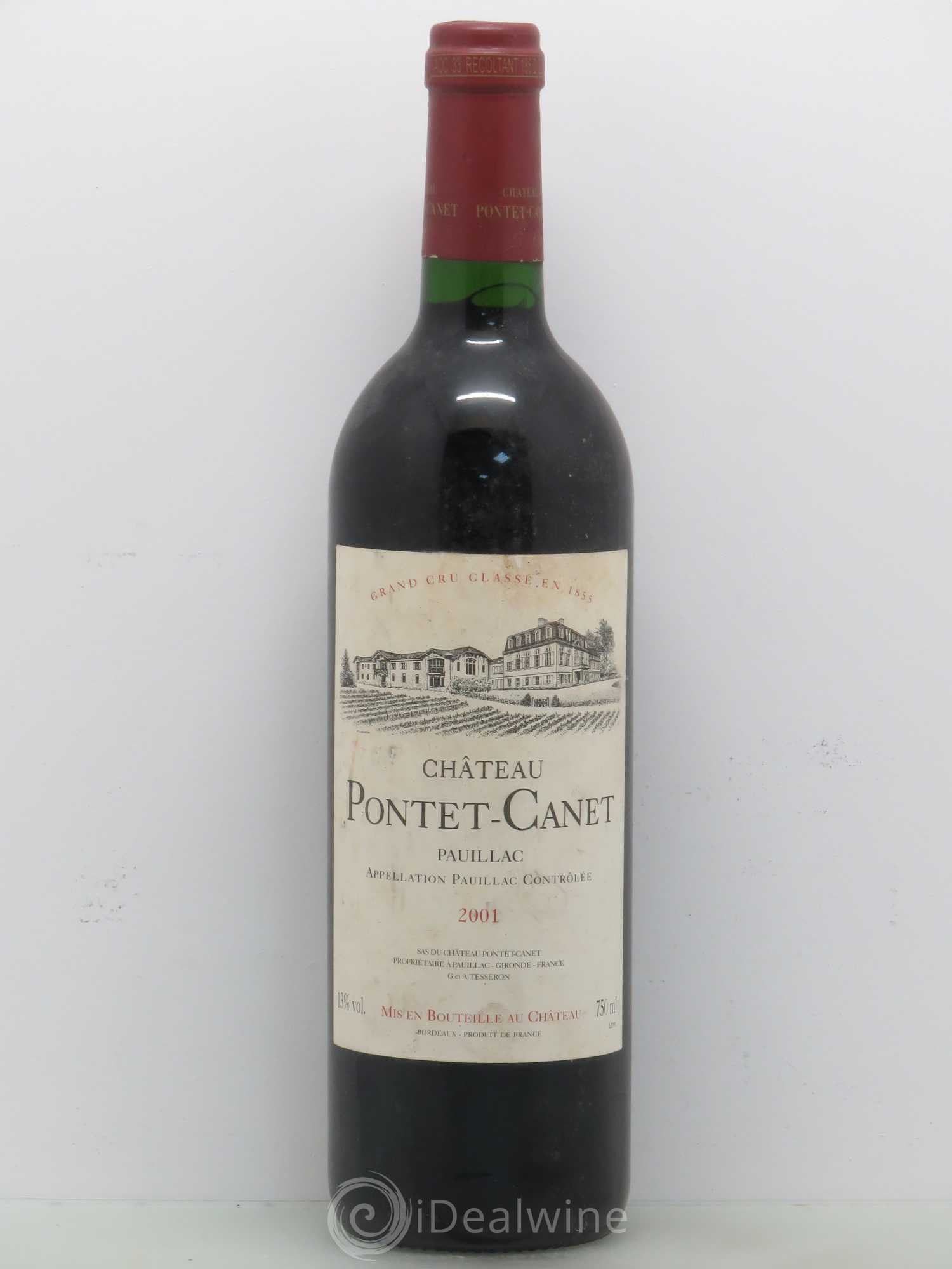 Château Pontet Canet 5ème Grand Cru Classé 2001 - Lot de 1 bouteille - 0