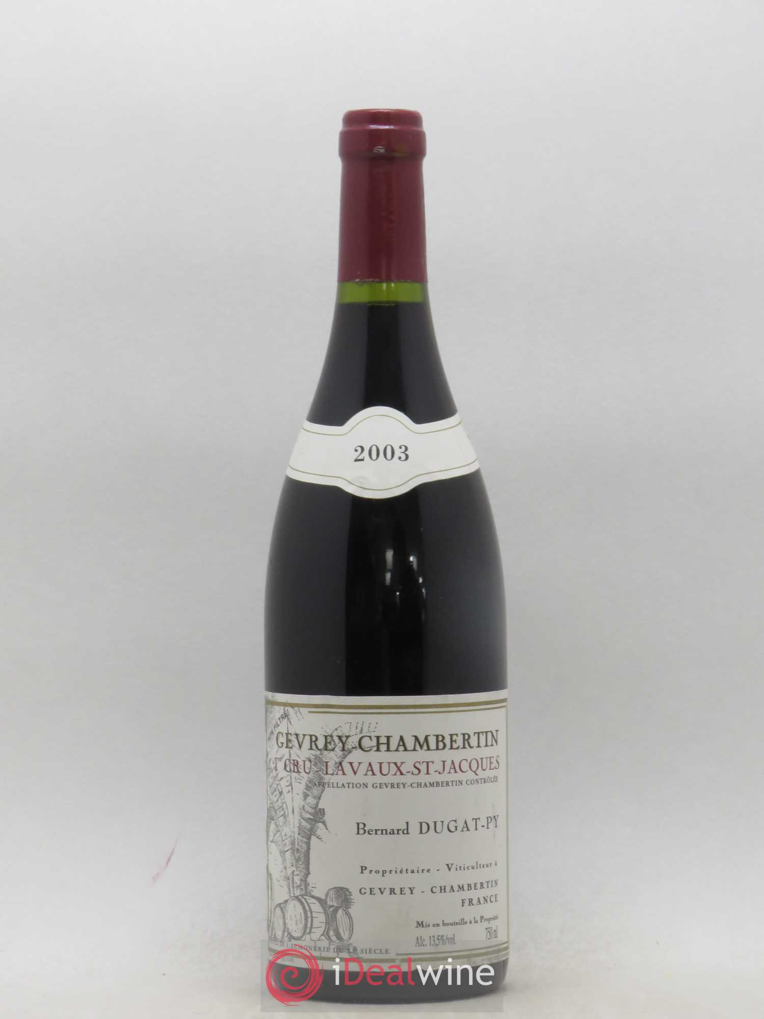 Gevrey-Chambertin 1er Cru Lavaux Saint Jacques Dugat-Py 2003 - Lot de 1 bouteille - 0