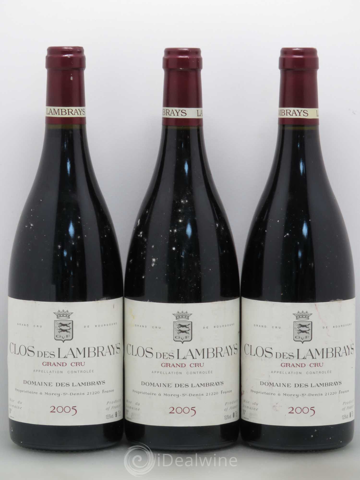 Clos des Lambrays Grand Cru Domaine des Lambrays 2005 - Lot de 3 bouteilles - 0
