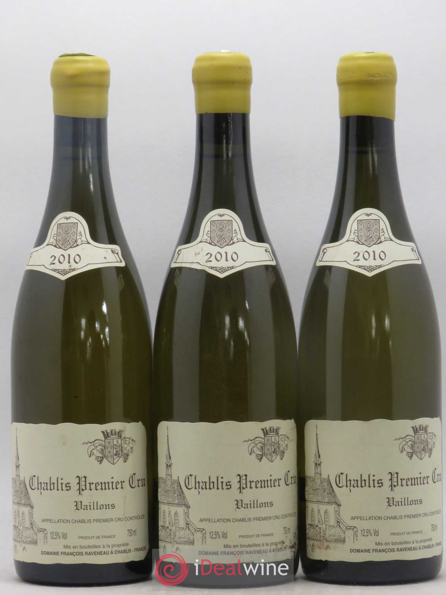 Chablis 1er Cru Vaillons Raveneau (Domaine) 2010 - Lot de 3 bouteilles - 0