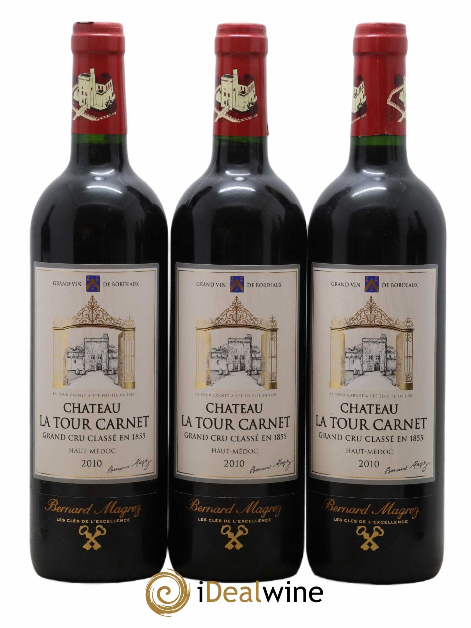 Château la Tour Carnet 4ème Grand Cru Classé 2010 - Lot of 6 bottles - 1