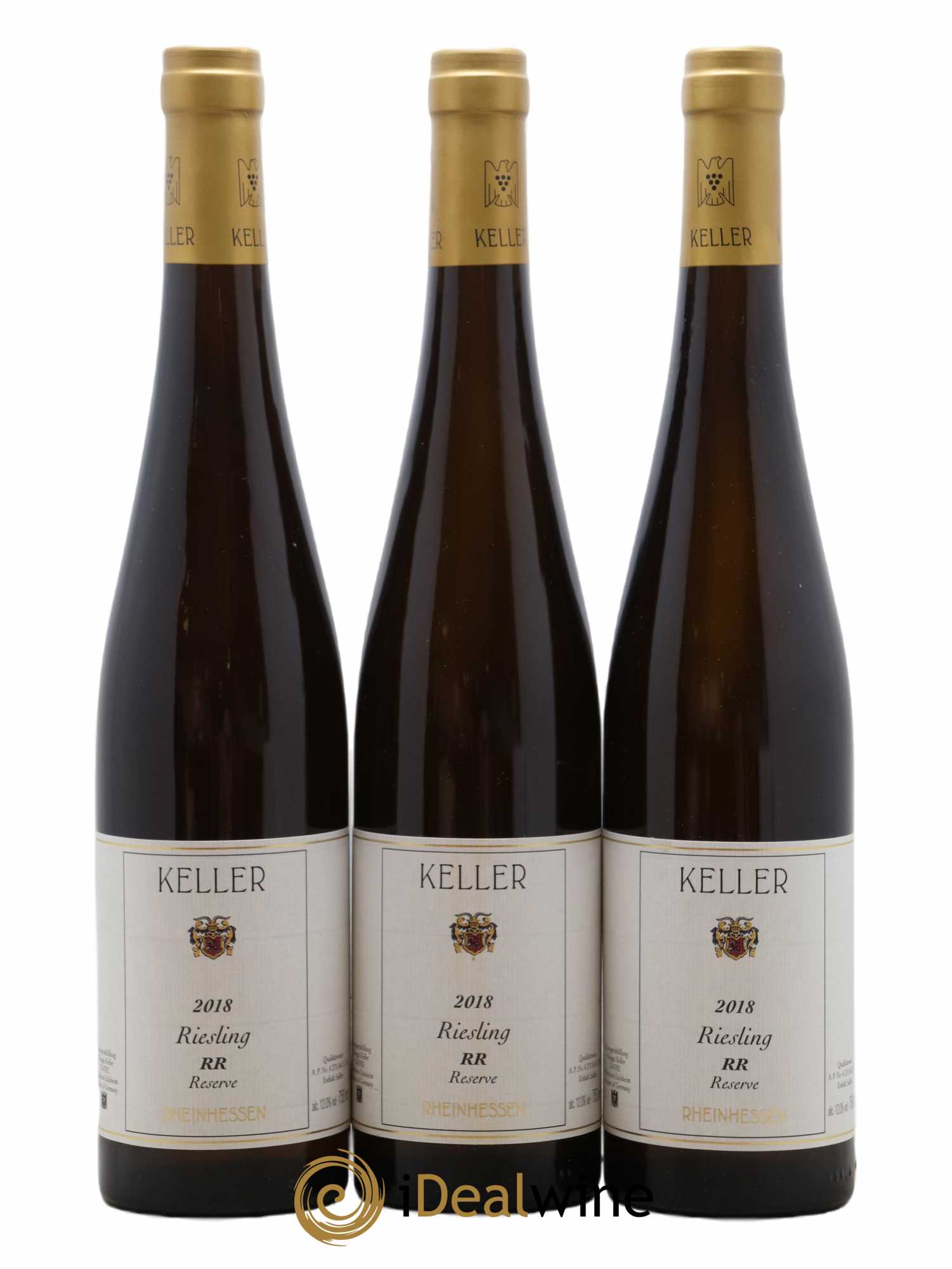 Allemagne Rheinhessen Riesling RR Reserve Keller 2018 - Lot de 3 bouteilles - 0