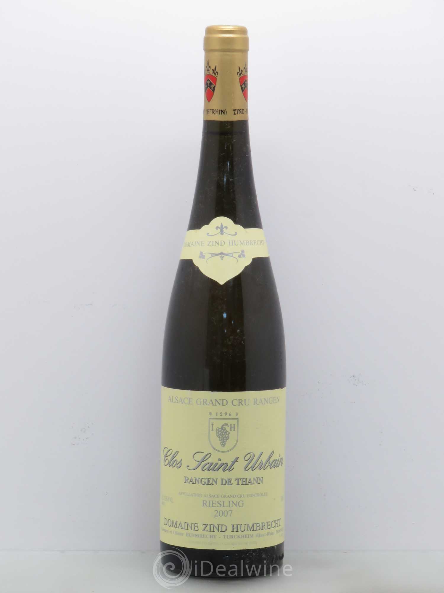 Alsace Riesling Grand Cru Rangen de Thann Clos Saint Urbain Zind-Humbrecht (Domaine) 2007 - Posten von 1 Flasche - 0