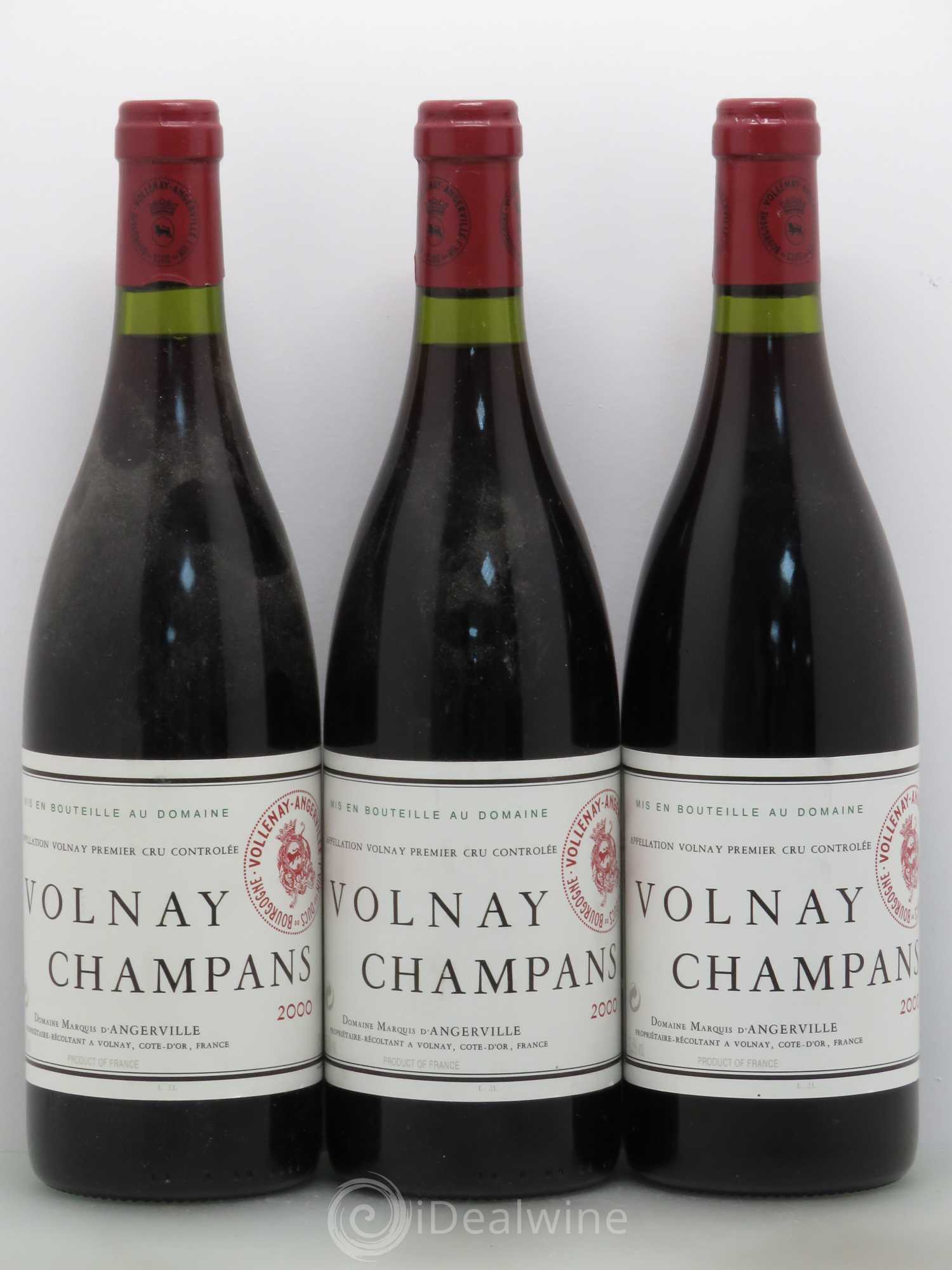 Volnay 1er Cru Champans Marquis d'Angerville (Domaine) 2000 - Lot de 6 bouteilles - 2