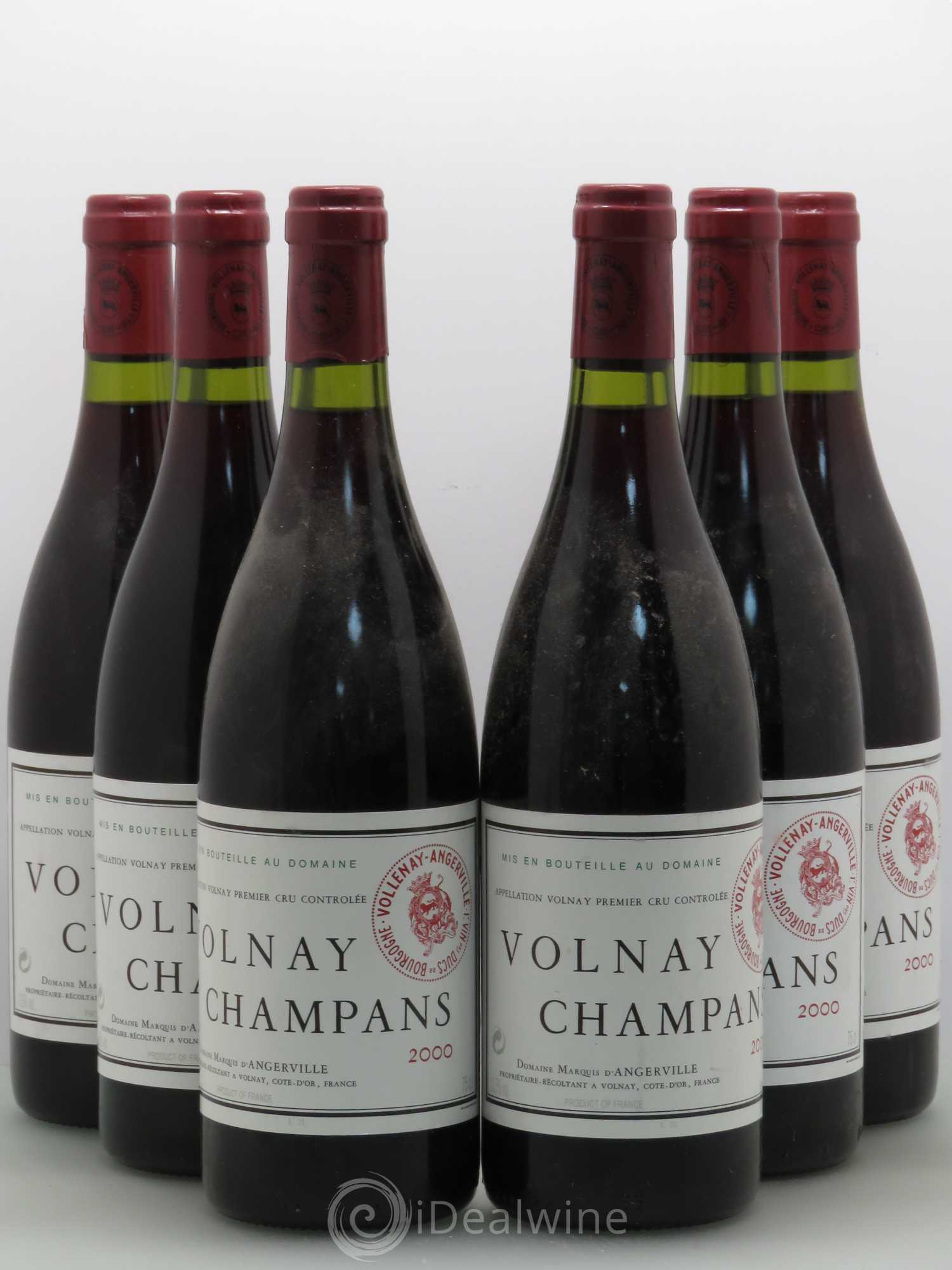 Volnay 1er Cru Champans Marquis d'Angerville (Domaine) 2000 - Lot de 6 bouteilles - 0