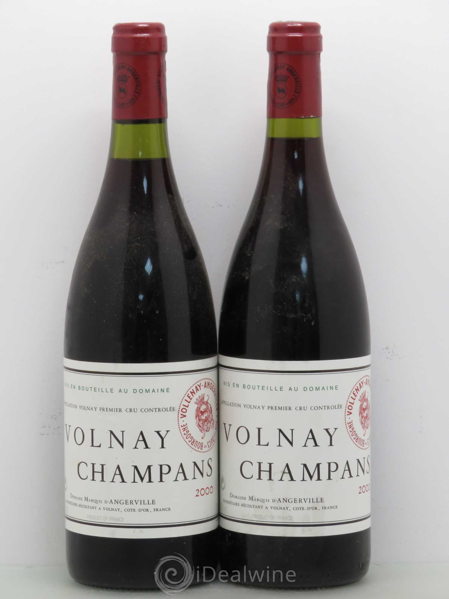Volnay 1er Cru Champans Marquis d'Angerville (Domaine) 2000 - Lot de 2 bouteilles - 0