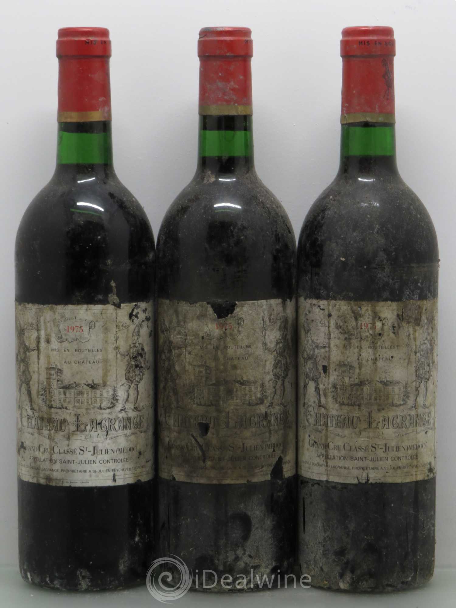 Château Lagrange 3ème Grand Cru Classé 1975 - Lot de 3 bouteilles - 0