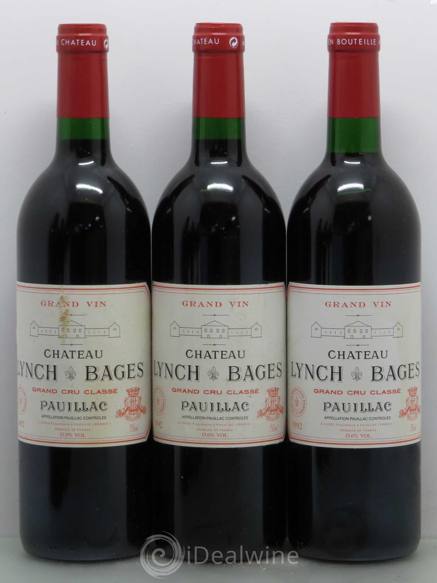 Château Lynch Bages 5ème Grand Cru Classé 1992 - Lot de 6 bouteilles - 1