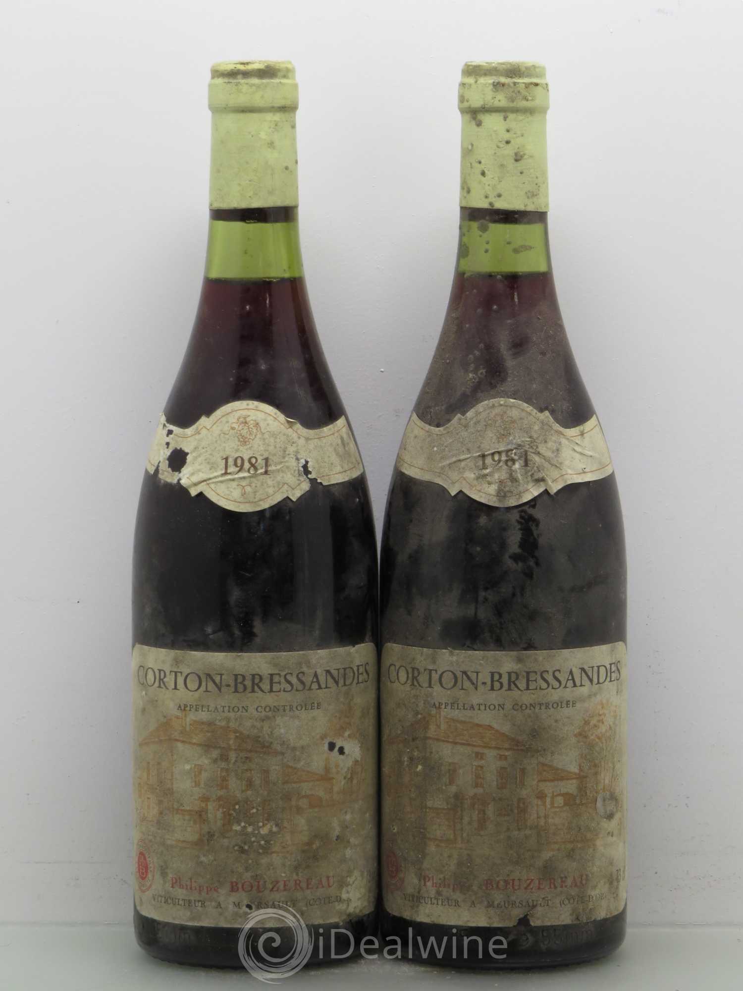 Corton Grand Cru Bressandres Philippe Bouzereau 1981 - Posten von 2 Flaschen - 0