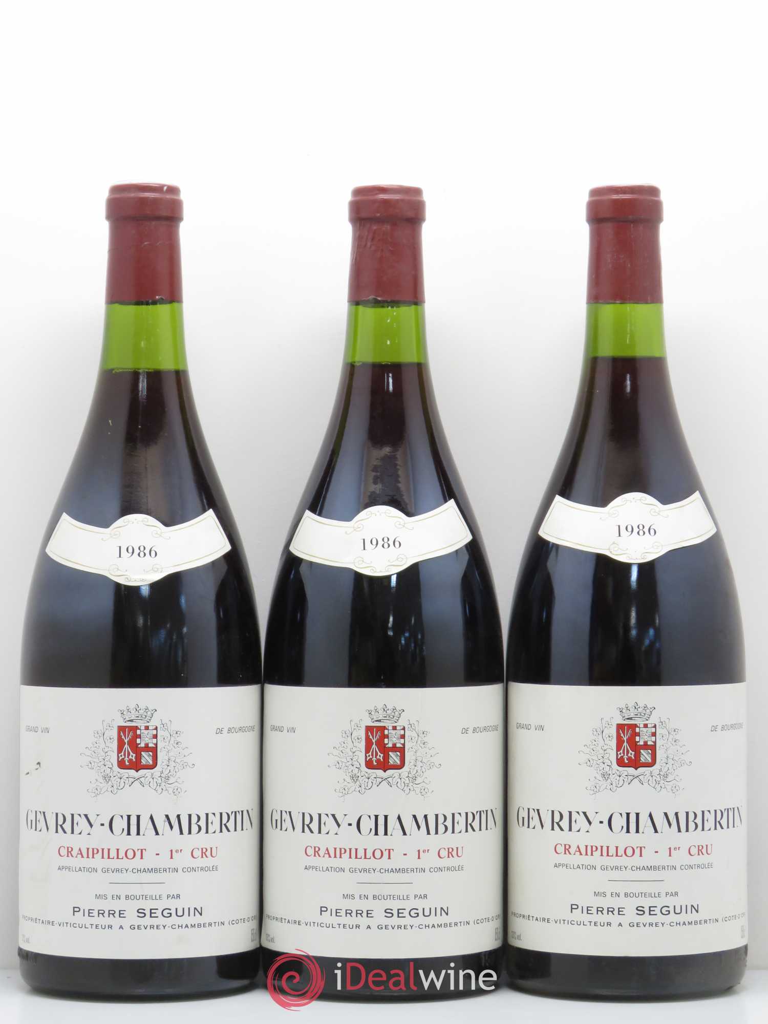 Gevrey-Chambertin 1er Cru Les Crapillots Pierre Seguin 1986 - Posten von 3 Magnum - 0