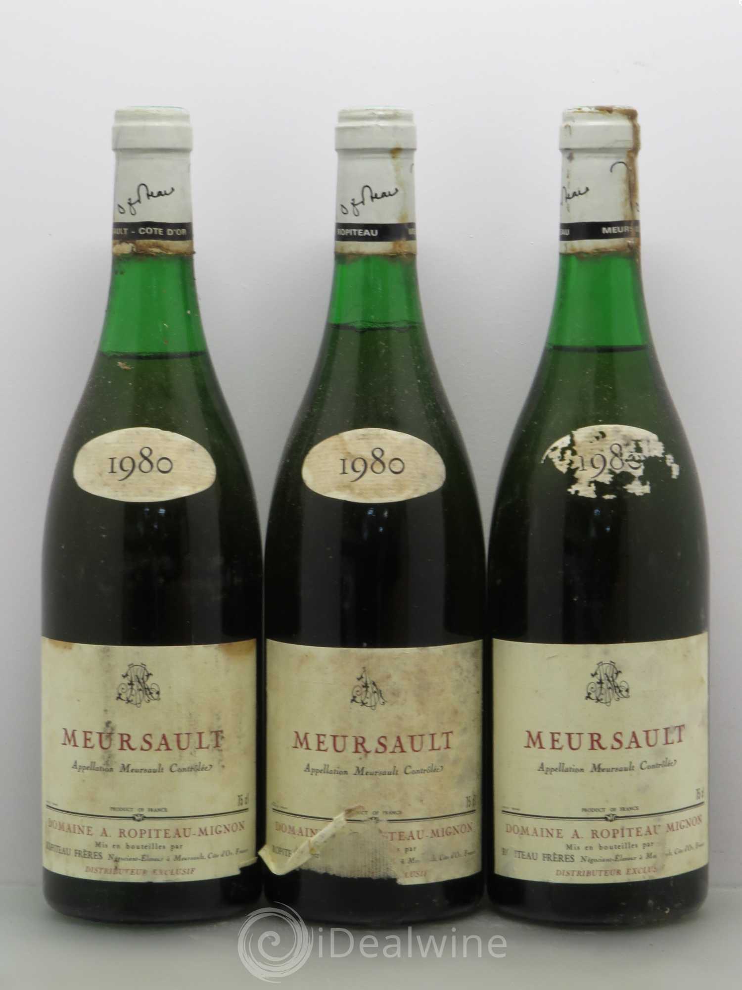 Meursault Domaine Ropiteau-Mignon 1980 - Posten von 3 Flaschen - 0
