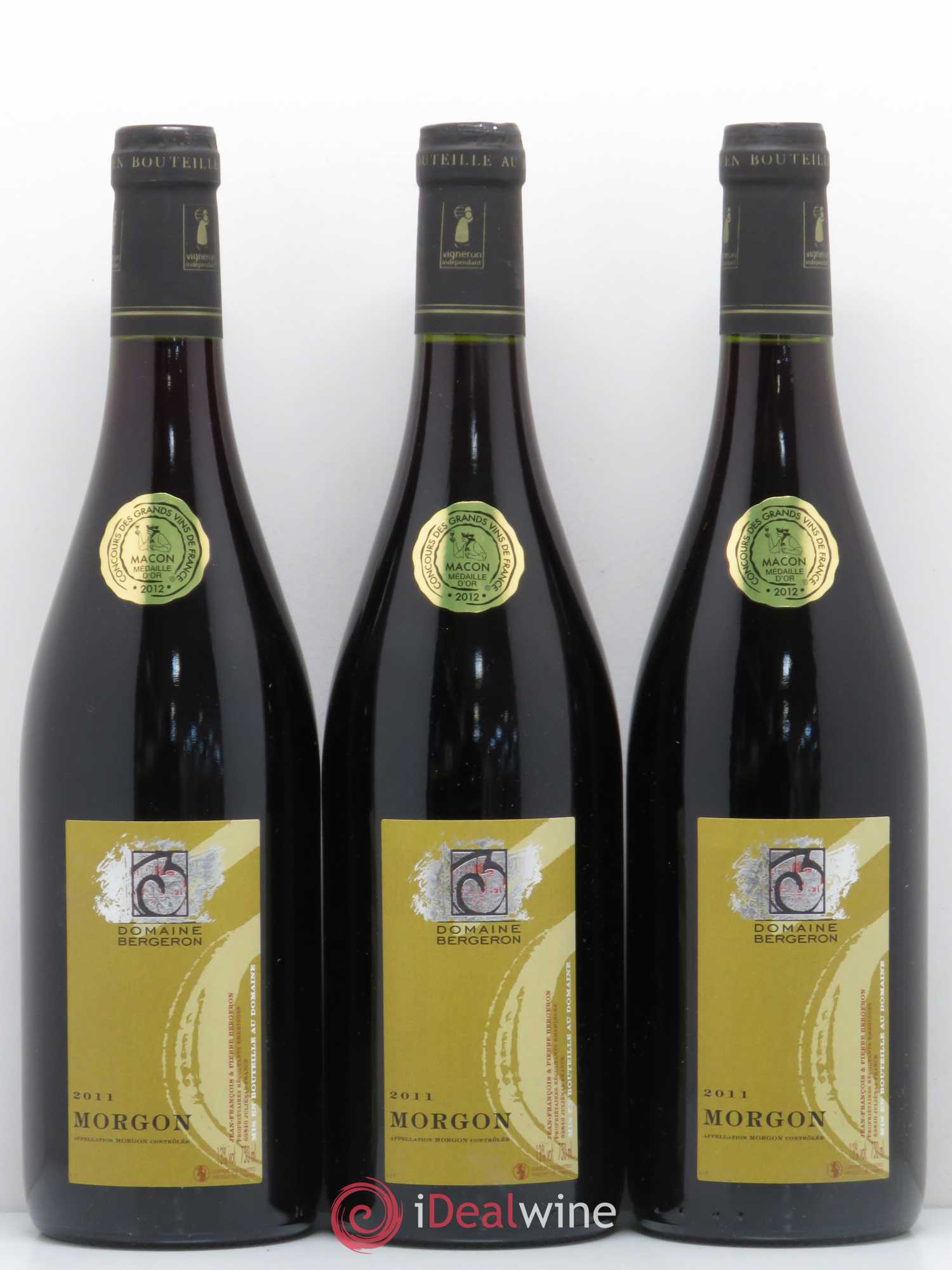 Morgon Bergeron (sans prix de réserve) 2011 - Lotto di 3 bottiglie - 0