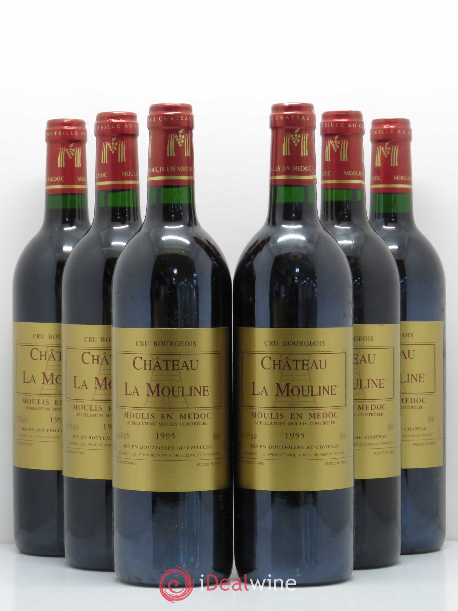 Moulis en Médoc Château La Mouline (sans prix de réserve) 1995 - Lotto di 6 bottiglie - 0