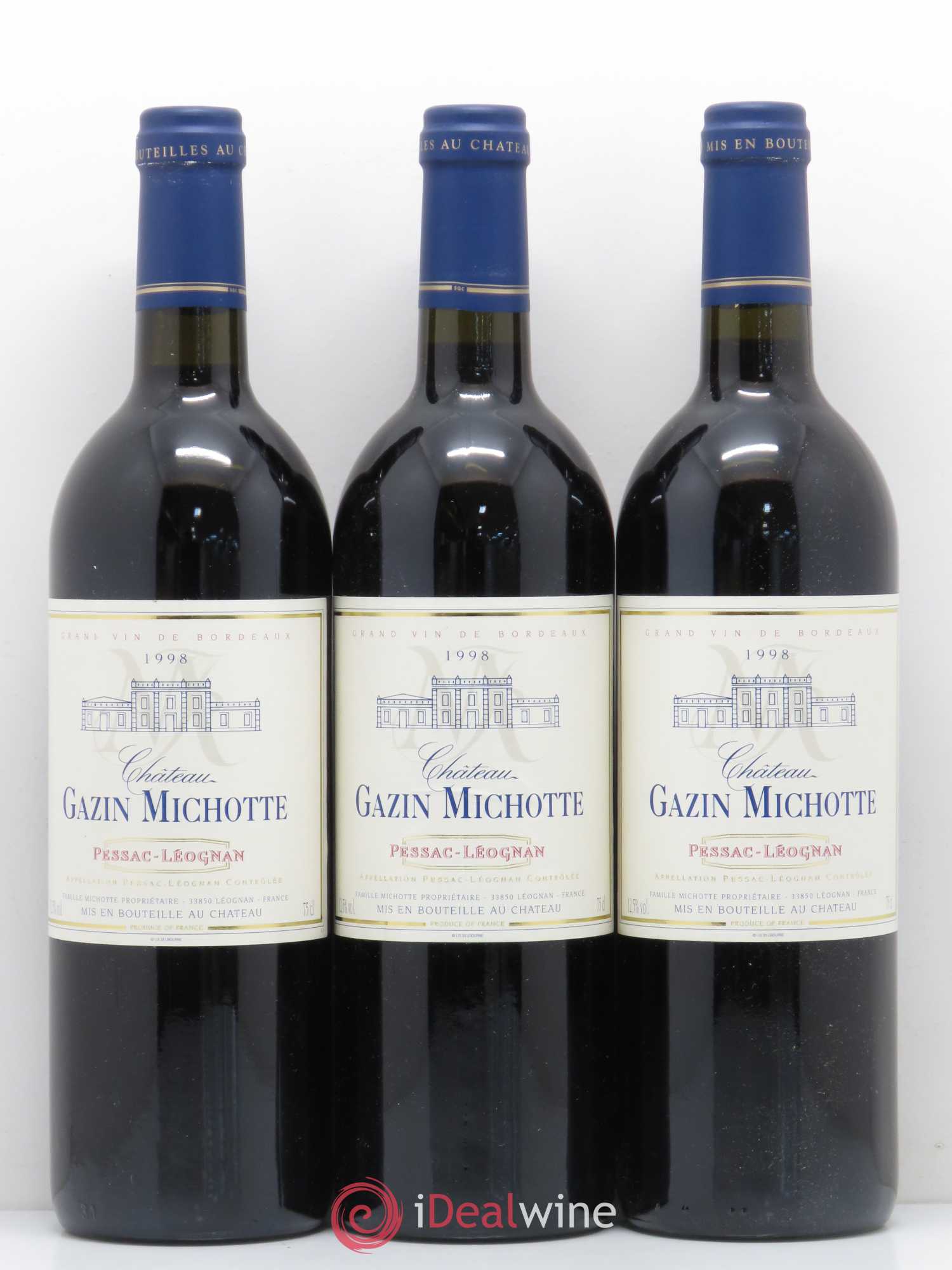 Pessac-Léognan Gazin Michotte 1998 - Posten von 6 Flaschen - 1