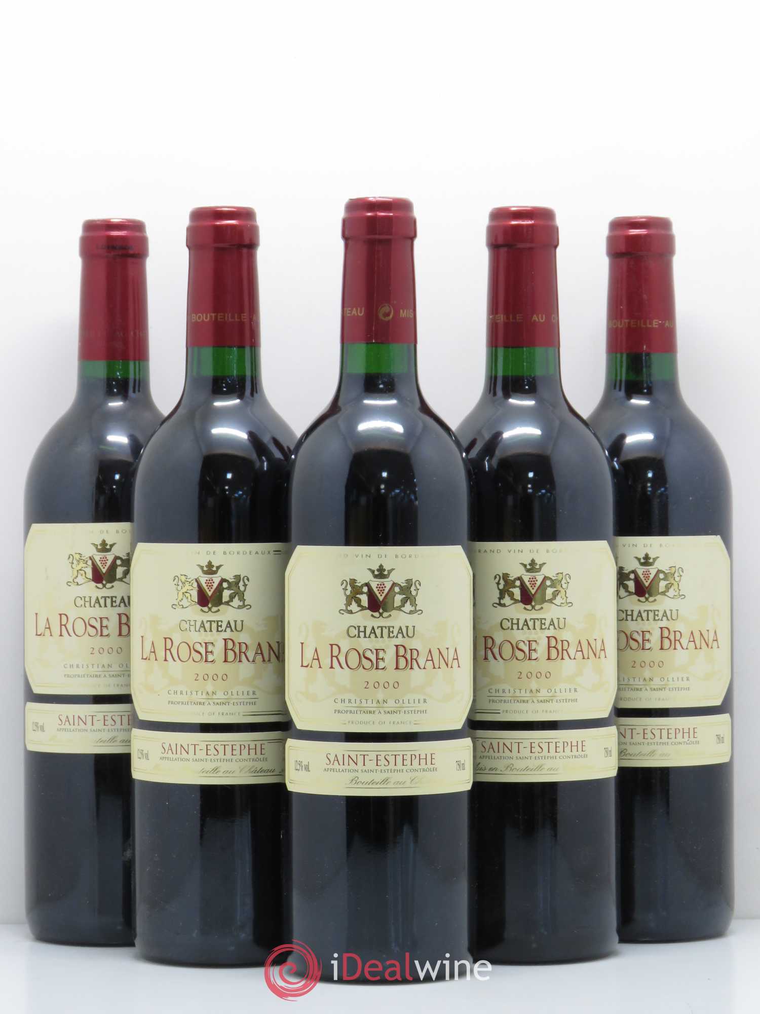 Saint-Estèphe Chateau La Rose Brana (sans prix de réserve) 2000 - Posten von 5 Flaschen - 0