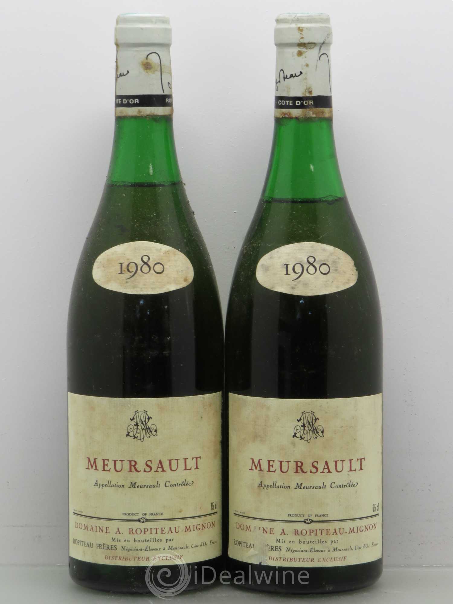 Meursault Domaine Ropiteau-Mignon 1980 - Posten von 2 Flaschen - 0