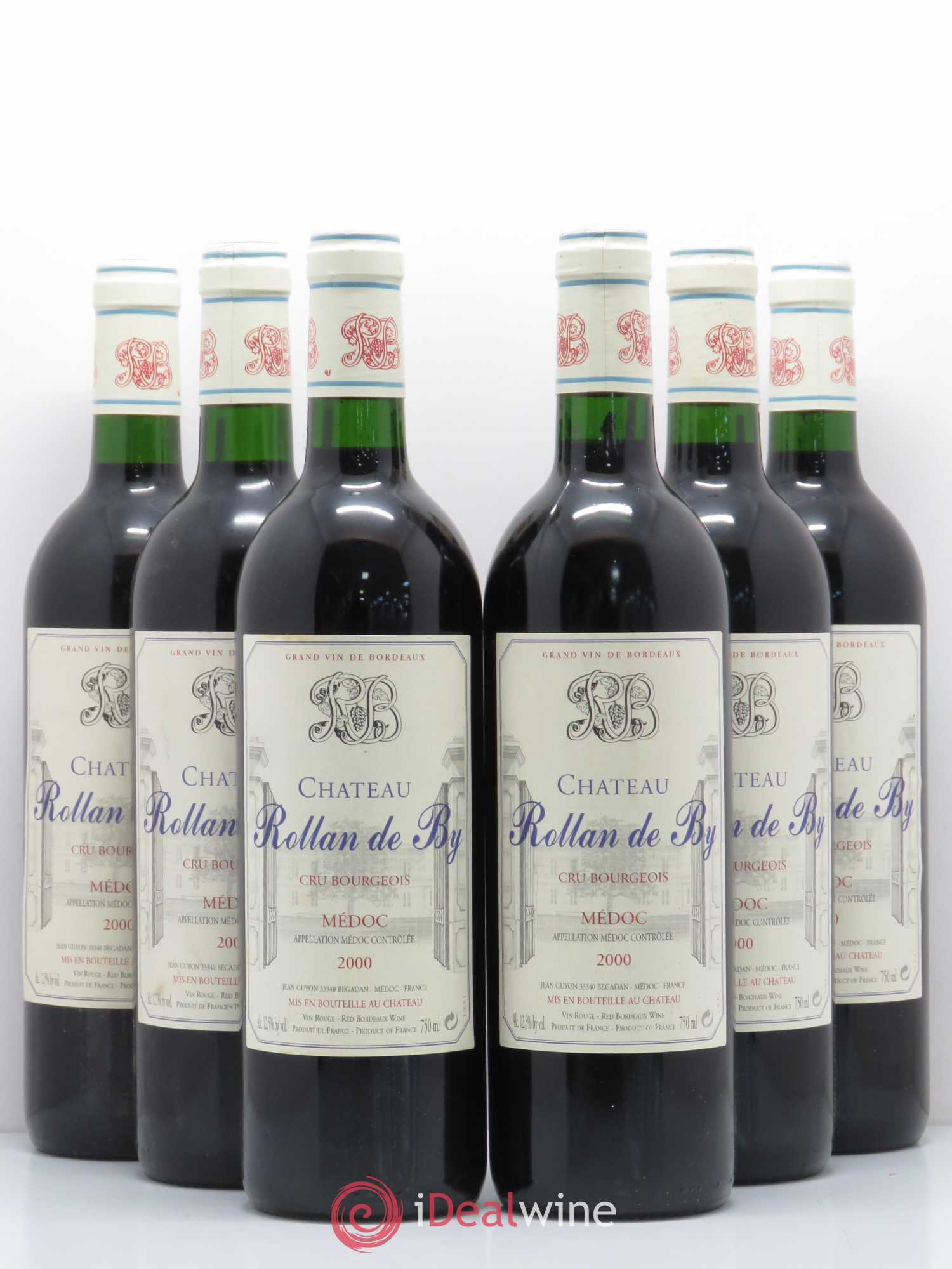 Château Rollan de By Cru Bourgeois 2000 - Lot de 6 bouteilles - 0