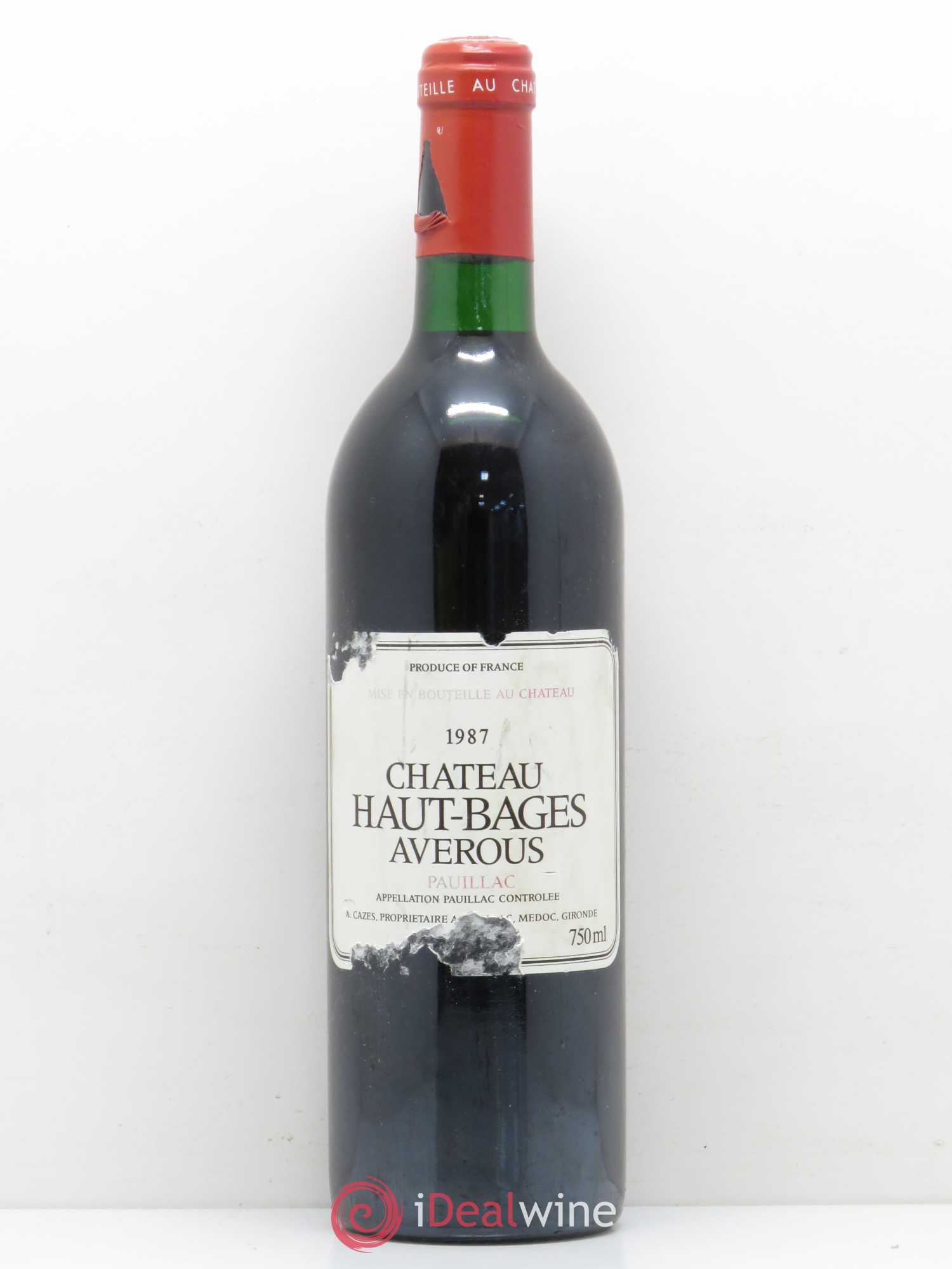 Château Haut Bages Averous Cru Bourgeois (sans prix de réserve) 1987 - Lot de 1 bouteille - 0