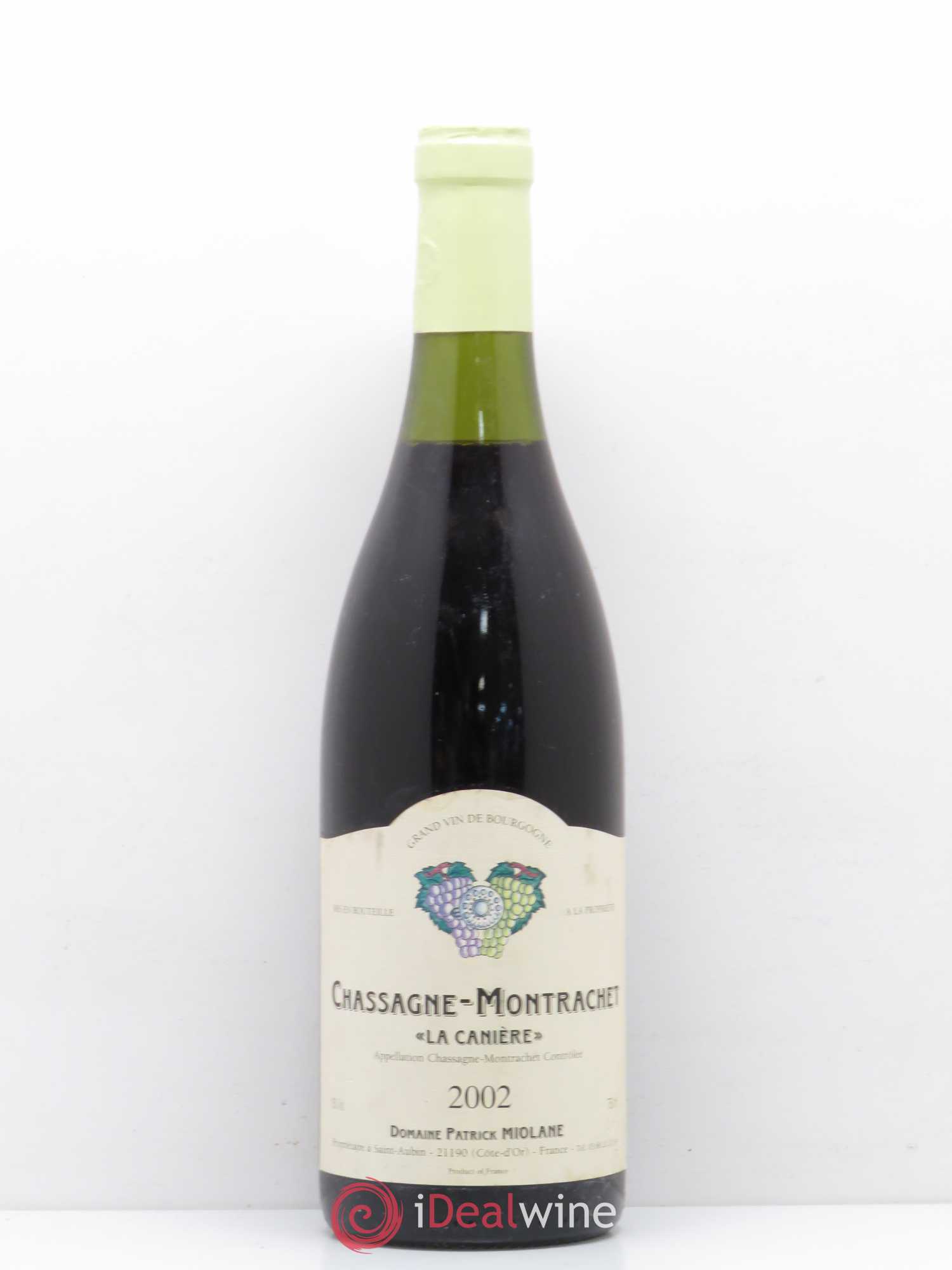 Chassagne-Montrachet La caniere Patrick Miolane 2002 - Lot de 1 bouteille - 0