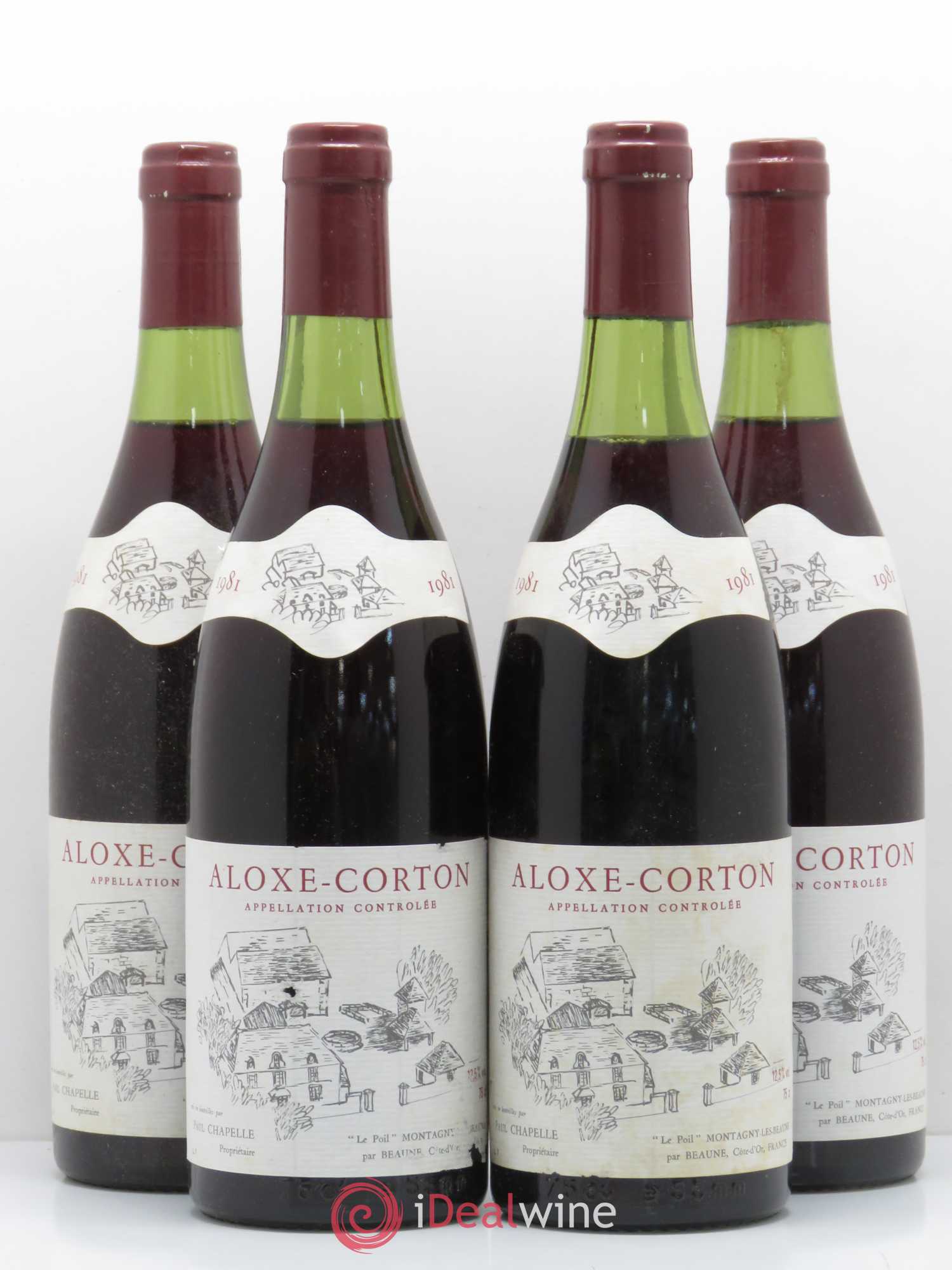 Aloxe-Corton Le Poil Paul Chapelle 1981 - Posten von 4 Flaschen - 0