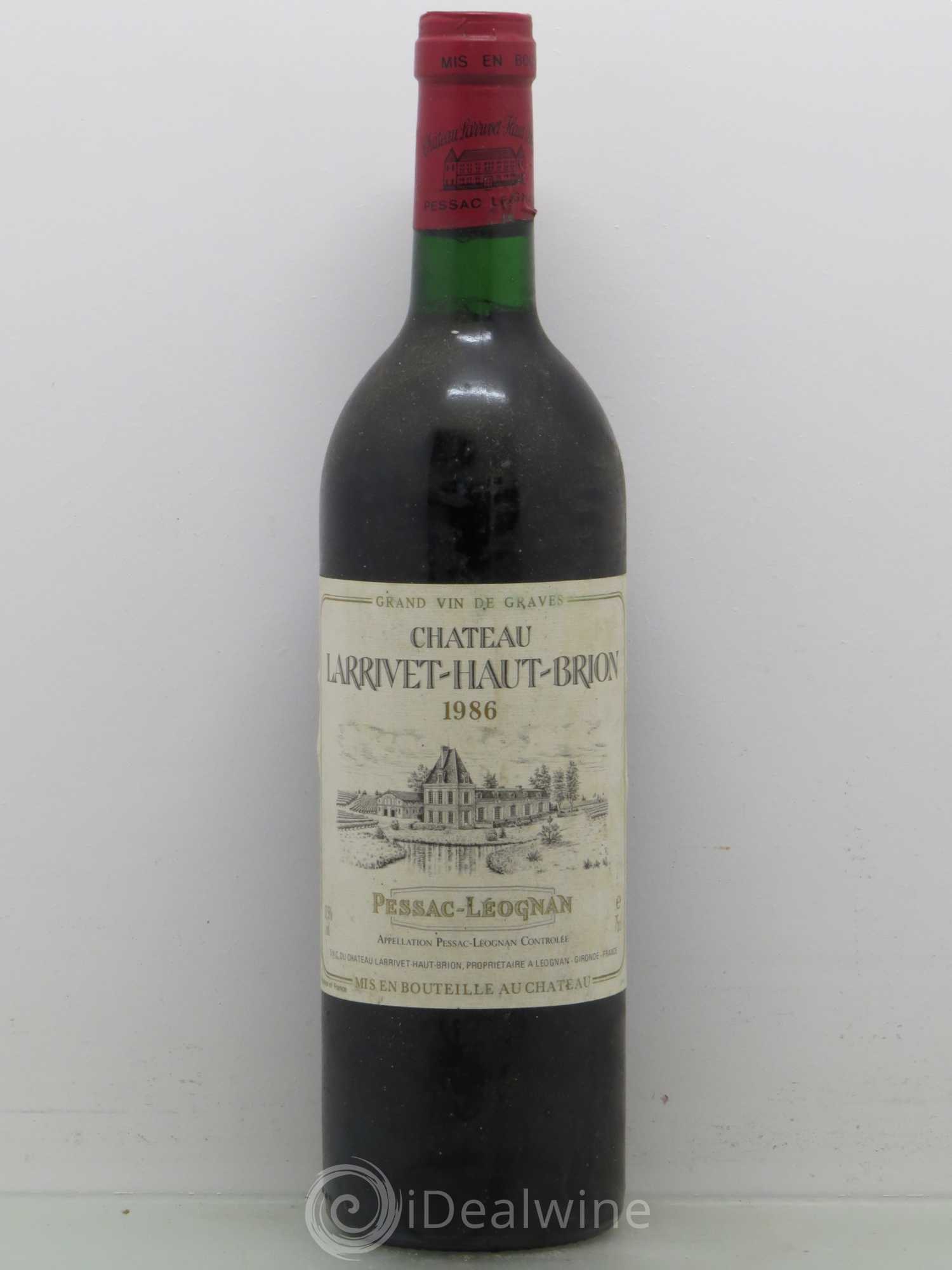 Château Larrivet Haut-Brion 1986 - Lot de 1 bouteille - 0