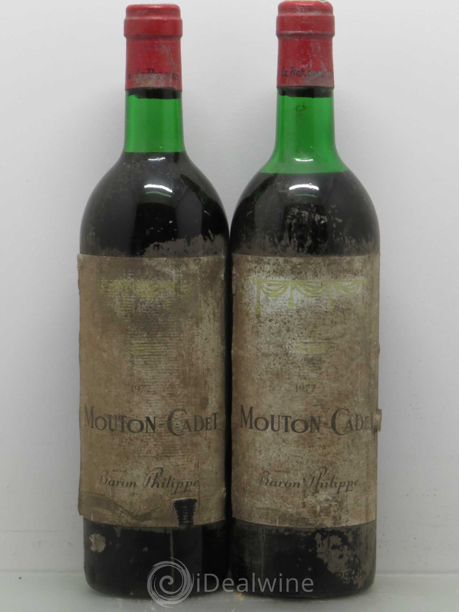 Château Mouton Cadet 1977 - Lot de 2 bouteilles - 0