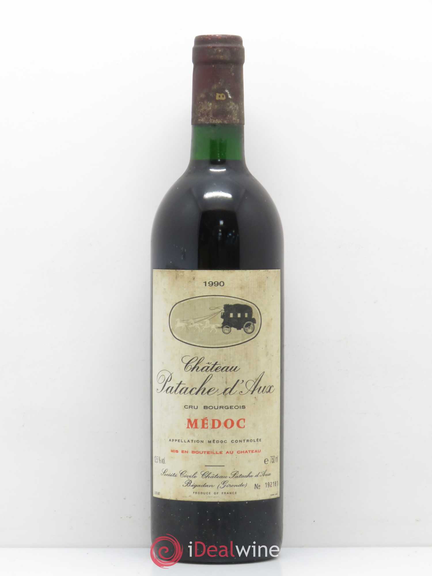 Château Patache d'Aux Cru Bourgeois 1990 - Lot de 1 bouteille - 0