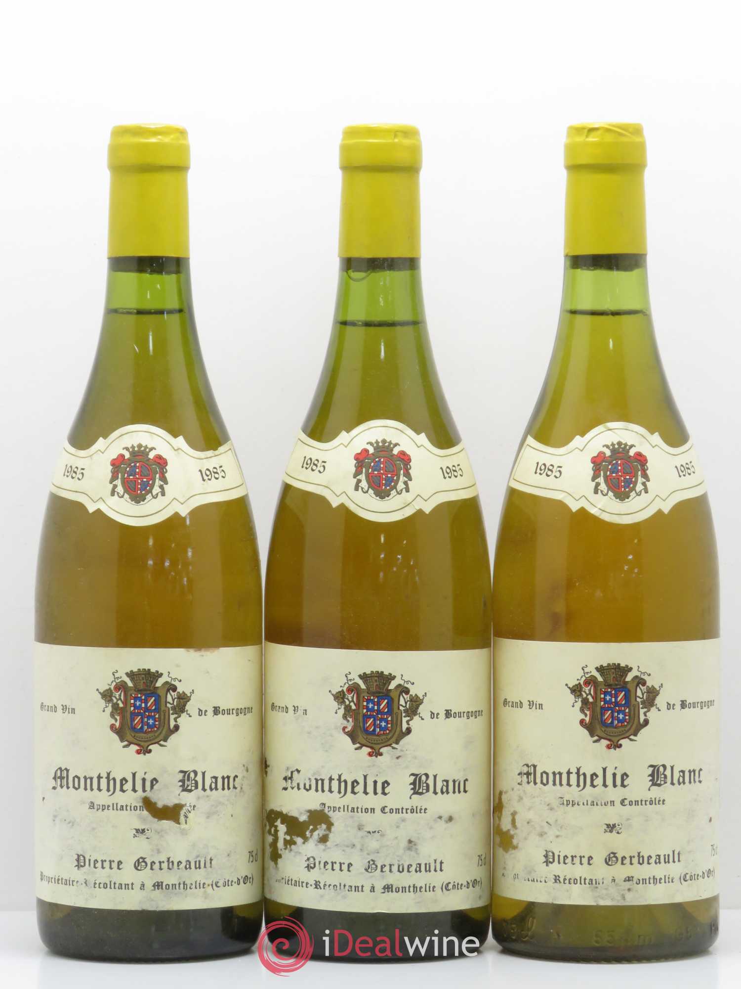 Monthélie Gerbeault 1985 - Lot de 3 bouteilles - 0
