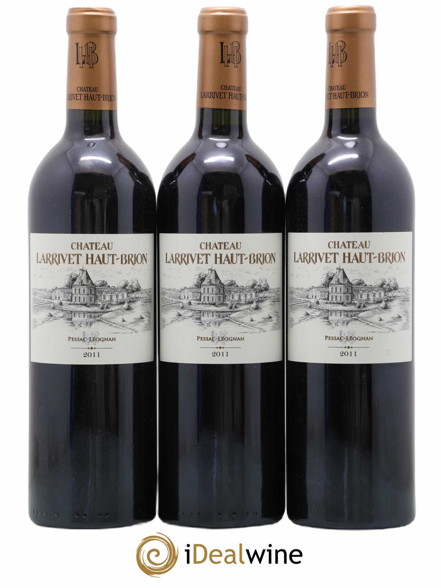 Château Larrivet Haut-Brion 2011 - Lot of 12 bottles - 1