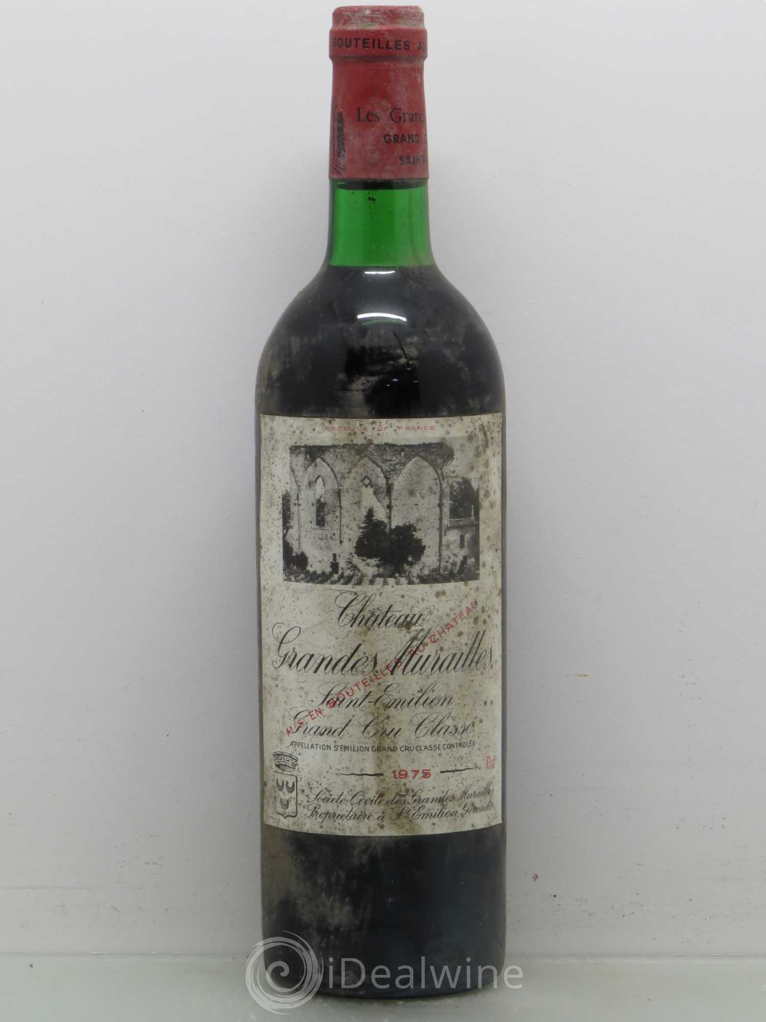 Château les Grandes Murailles Grand Cru Classé 1975 - Lot de 1 bouteille - 0